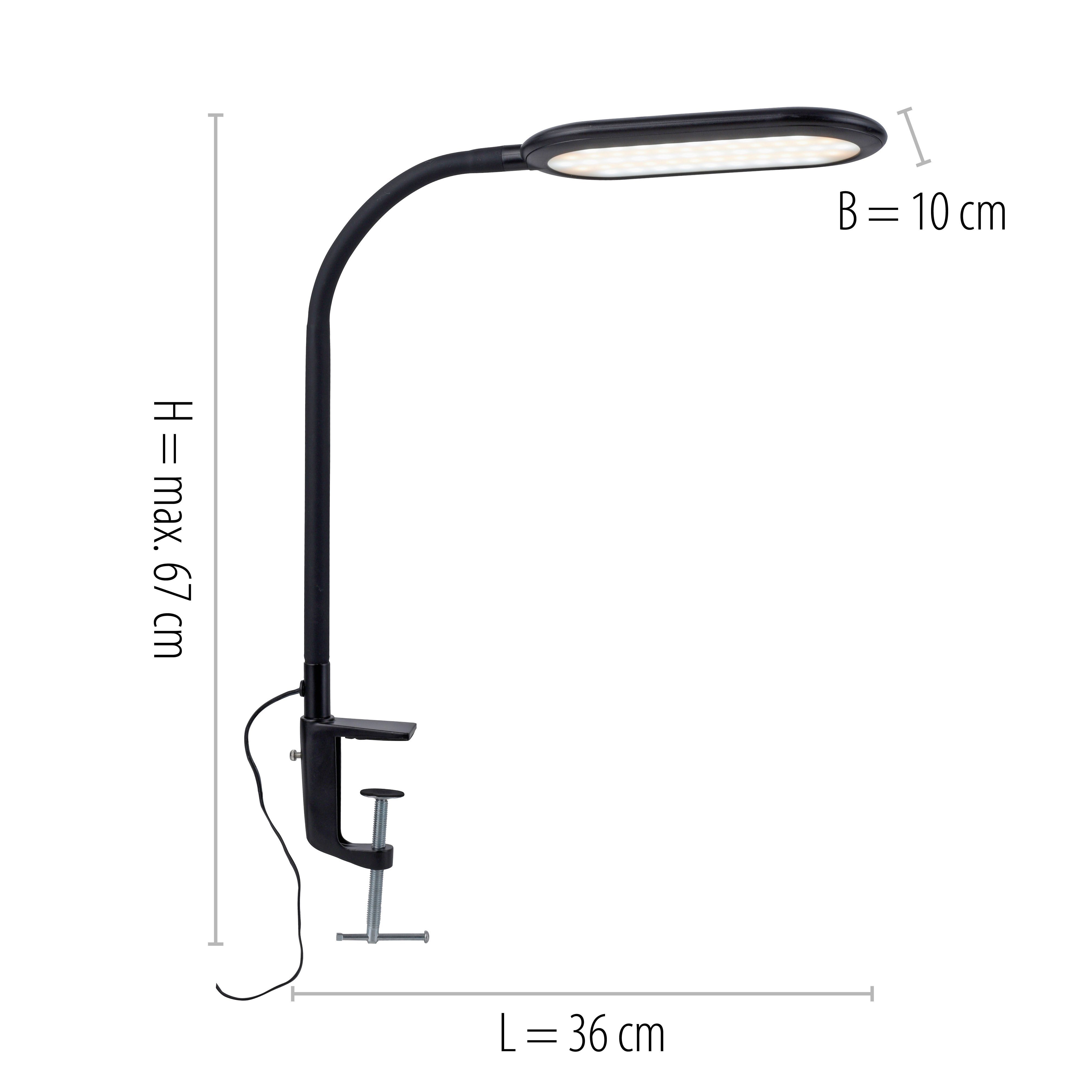 Leuchten Direkt Klemmleuchte KELLY, LED tunable - fest CCT dimmbar kaltweiß, warmweiß über integriert, LED, white, - Touchdimmer