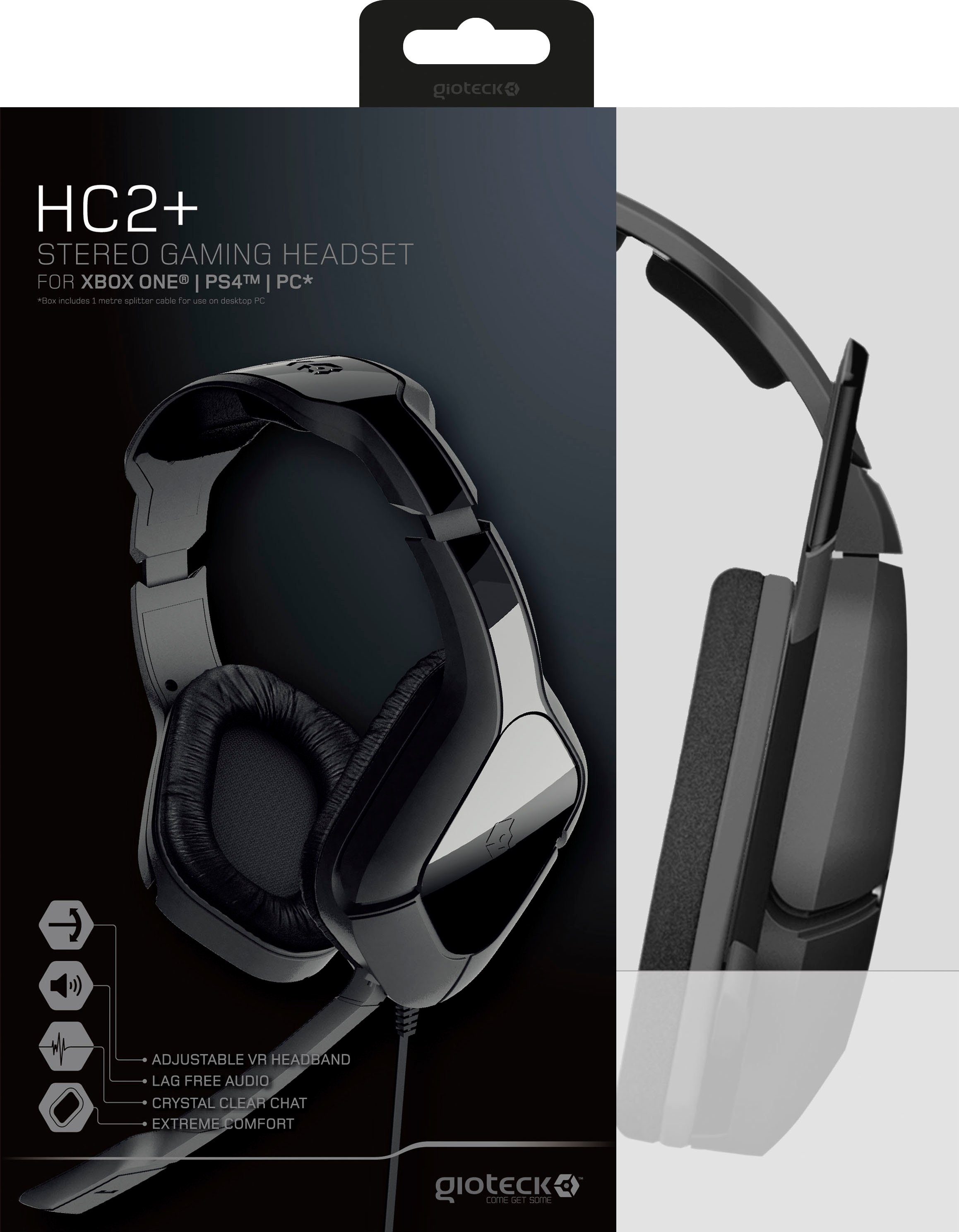 Noise-Cancelling) (Mikrofon Gioteck Gaming-Headset Gioteck GI018401 HC2+ abnehmbar,