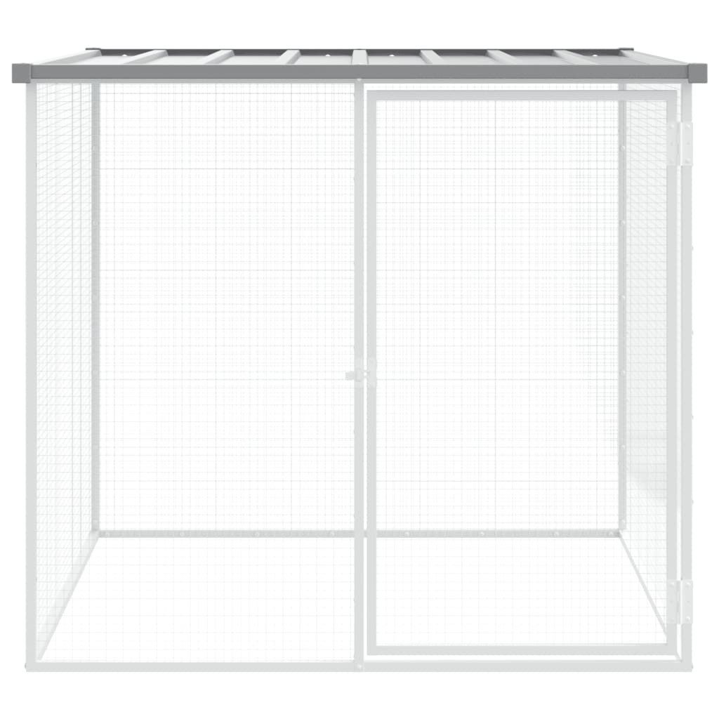 vidaXL Hühnerstall, Hühnerkäfig mit Dach Hellgrau 103x98x90 cm Verzinkter Stahl