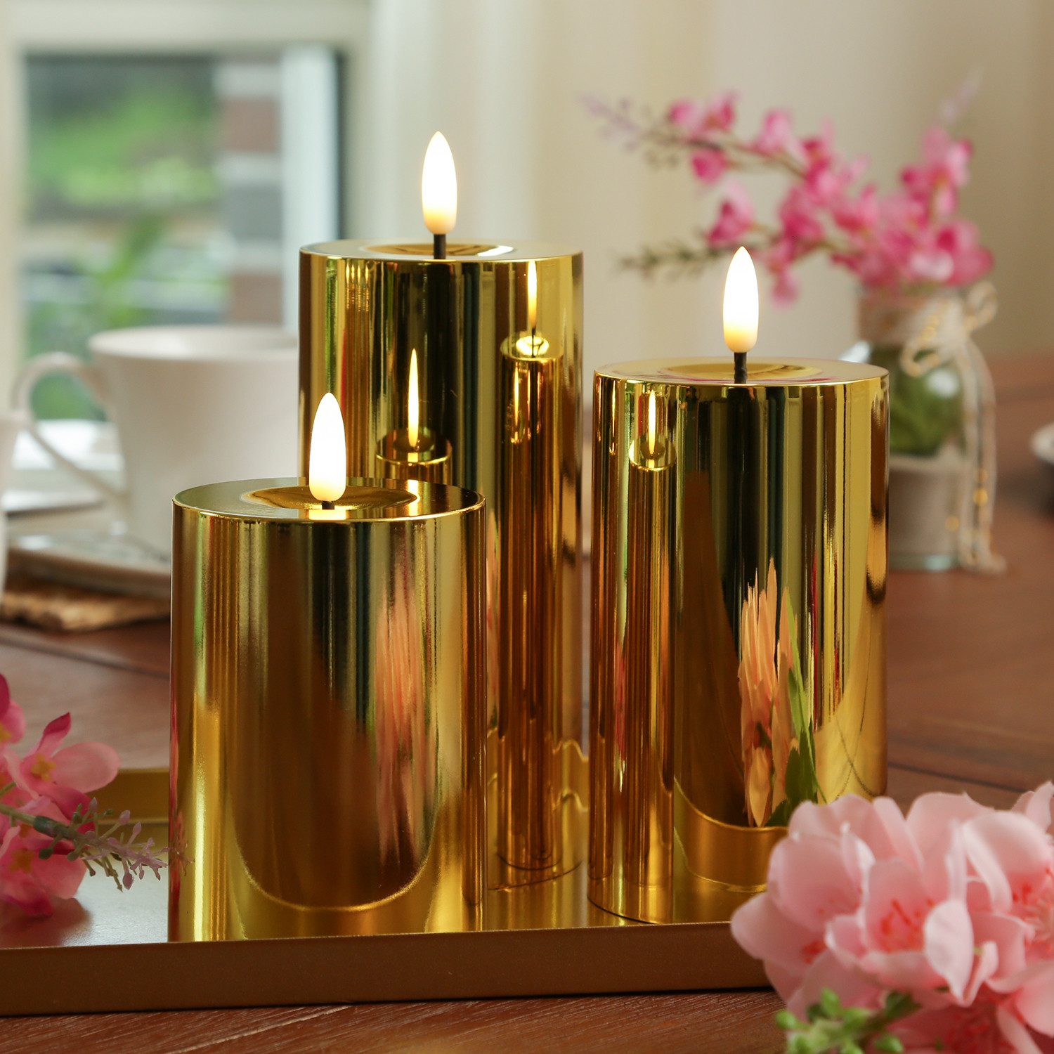 MARELIDA LED-Kerze LED Kerzenset gold glänzend günstig online kaufen
