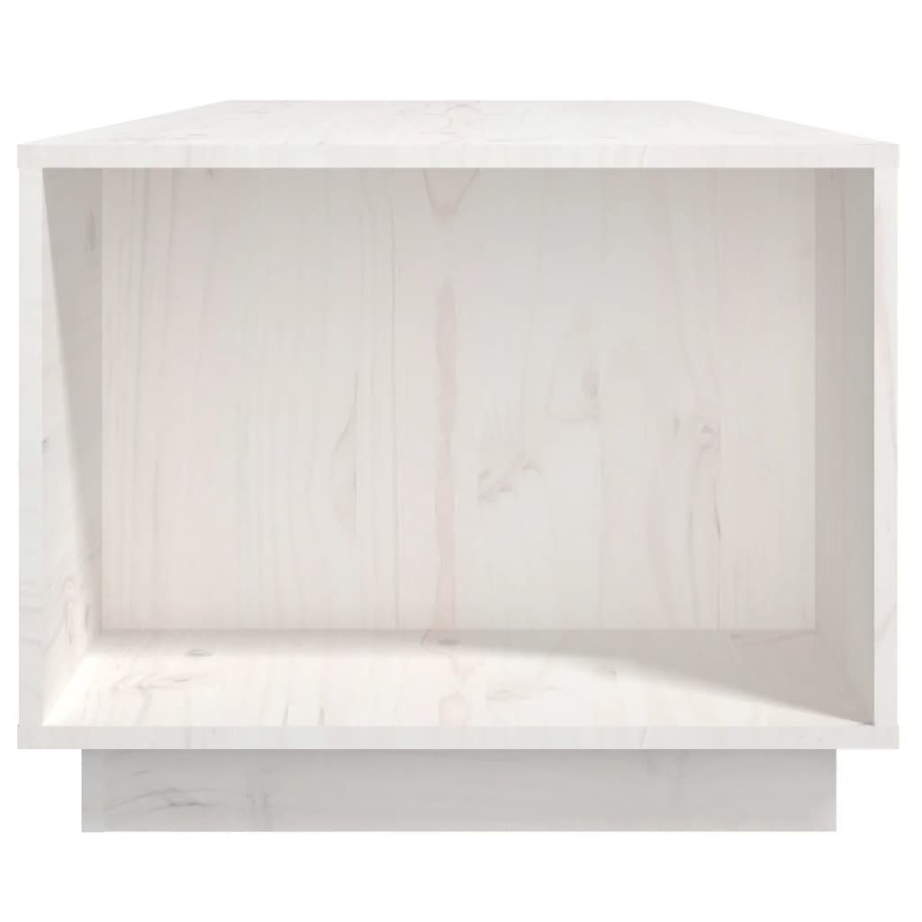 | Couchtisch Massivholz Weiß Weiß Kiefer Weiß Couchtisch cm 110x50x40 vidaXL (1-St)