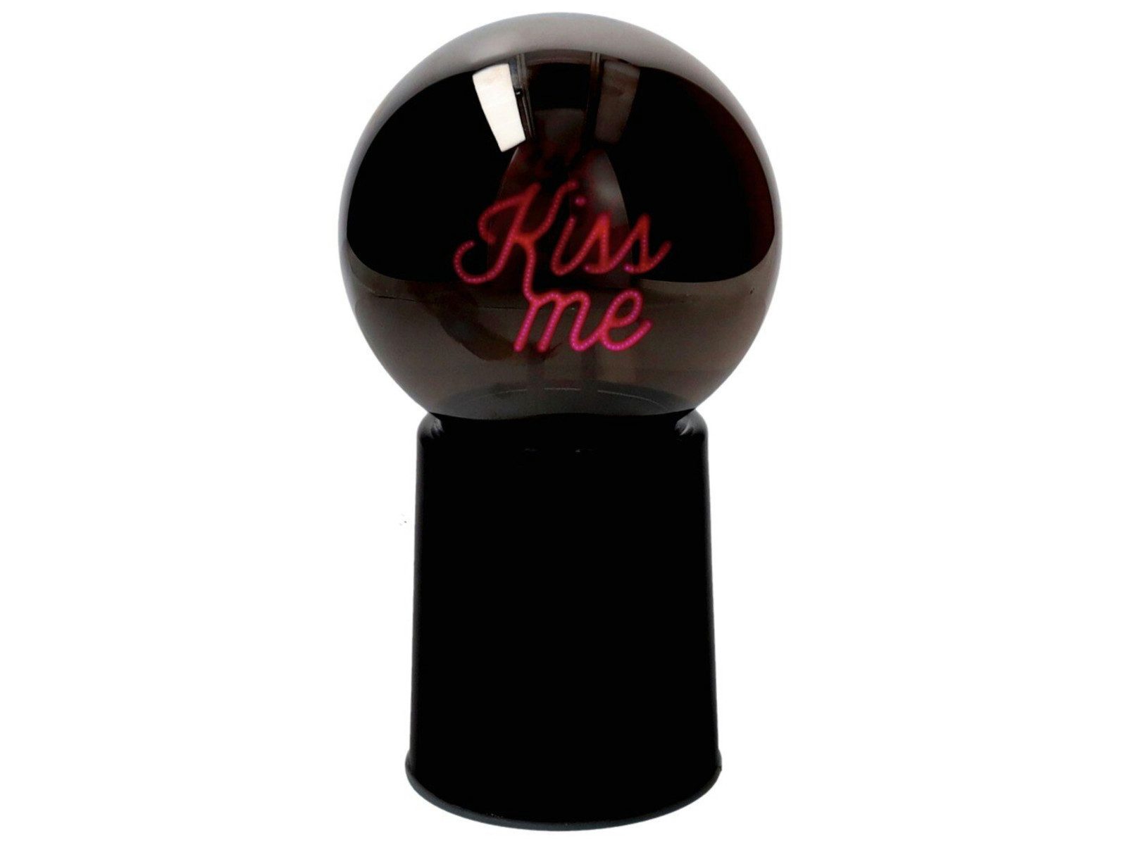 Giftcompany LED-Dekofigur Glowmance LED-Leuchtkugel Neonlicht Kiss me schwarz 21cm