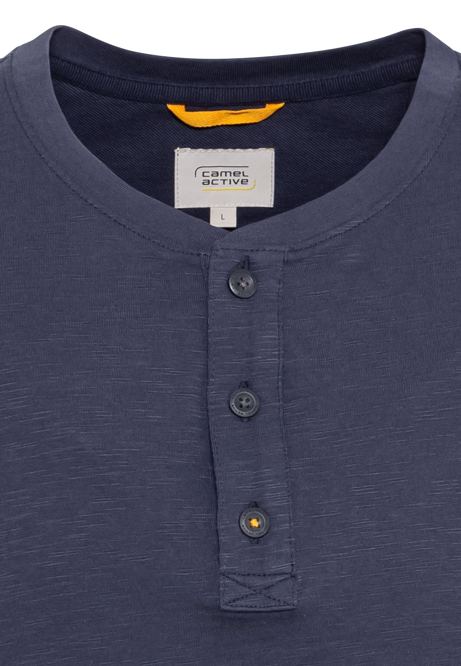 camel active T-Shirt mit Henley Ausschnitt