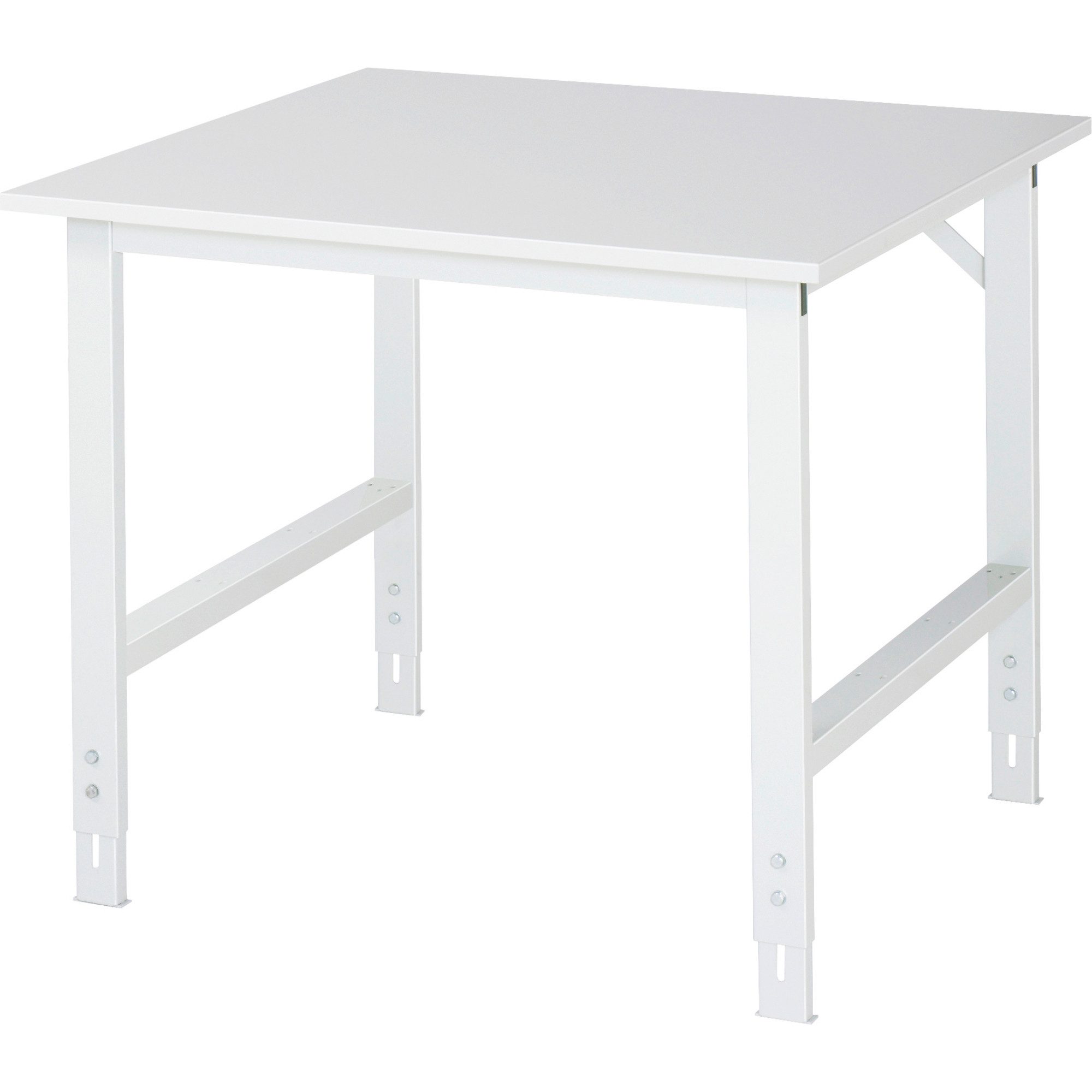 Werkbank Arbeitstisch 1000x1000x760-1080 M-Platte 22mm lichtgrau