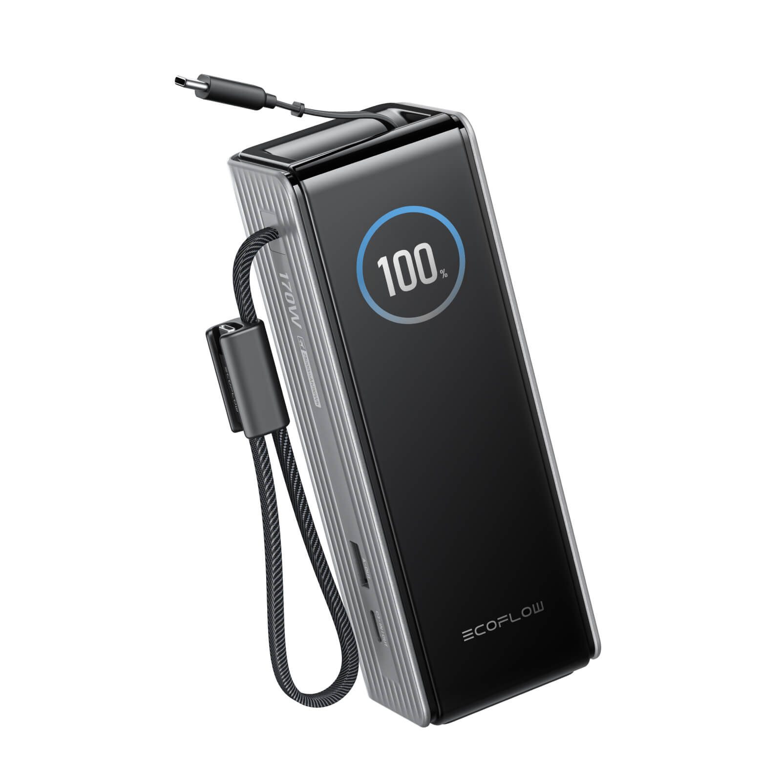 Ecoflow EcoFlow RAPID Powerbank, 25000mAh, integrierte & einziehbare Kabel Powerbank, 100 W USB-C Anschluss, integrierten und einziehbaren Kabeln