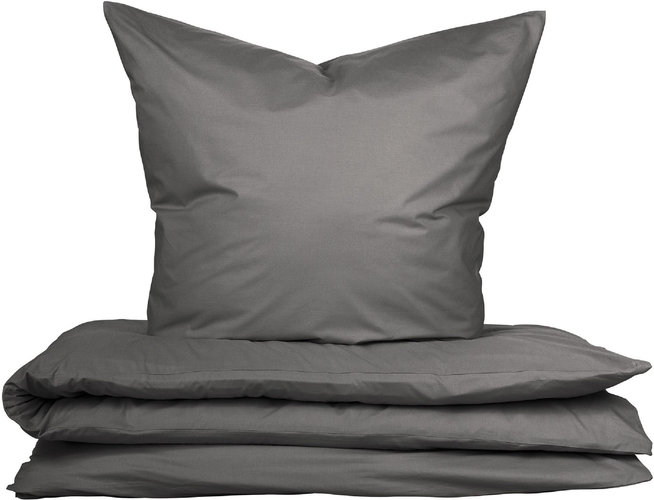 uncover by SCHIESSER Bettwäsche Soho aus weicher Baumwolle in gedeckten Uni-Farben, Renforcé, 2 teilig, OEKO-TEX® MADE IN GREEN
