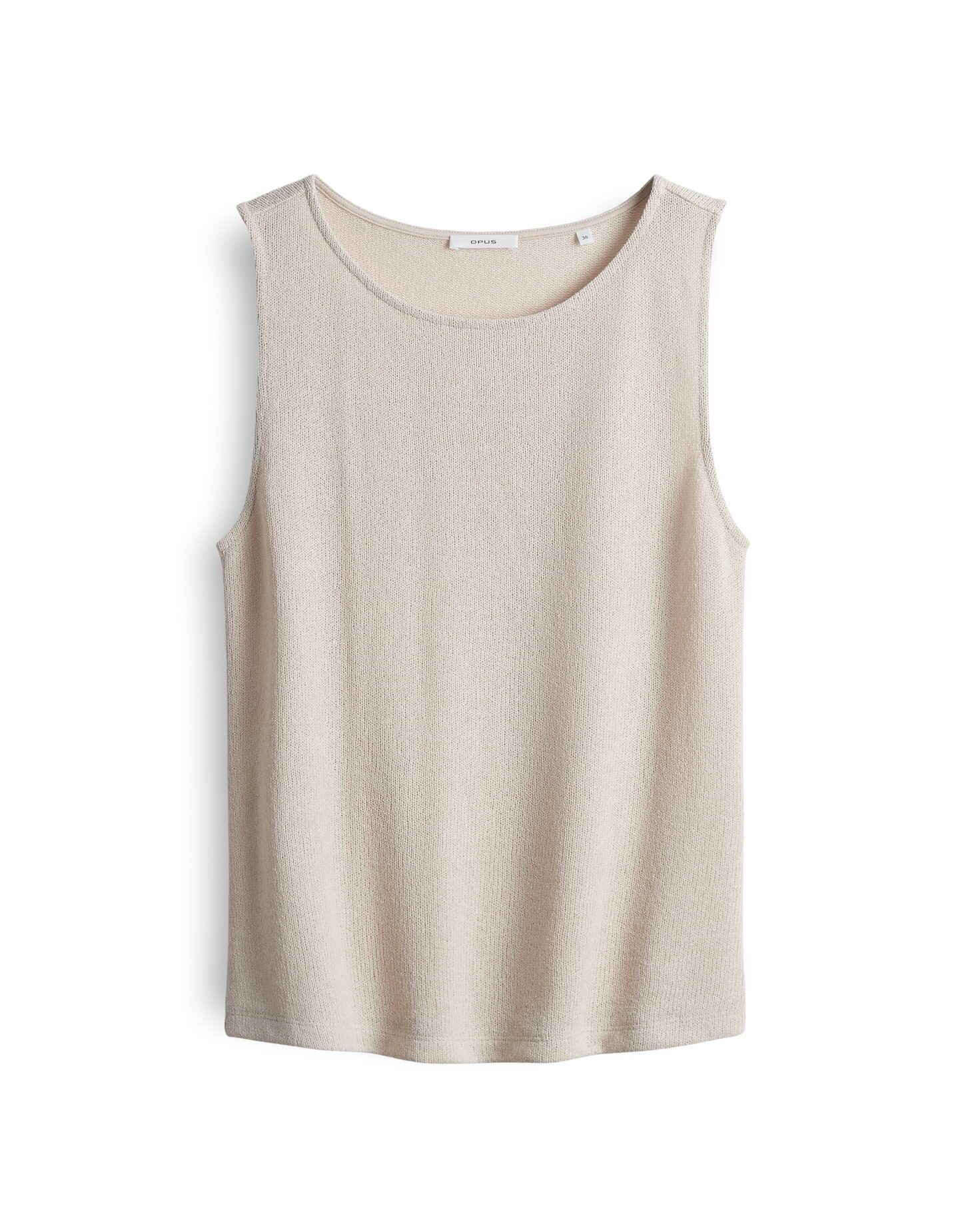 OPUS Shirttop Loose Fit in edler Strickoptik Jersey mit Rundhals-Ausschnitt günstig online kaufen