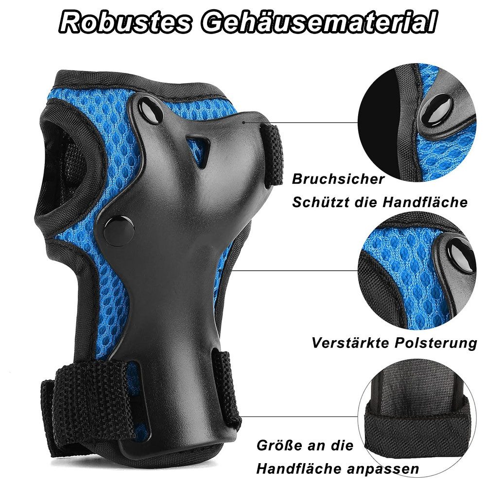 AFKSMILE Protektoren-Set Knieschoner Kinder Schoner Inliner Kinder 6er Set, Fahrrad Rollschuhe, Kinder Schützer Ellenbogenschoner für Inliner Skates Scooter – Bild 5 von 5