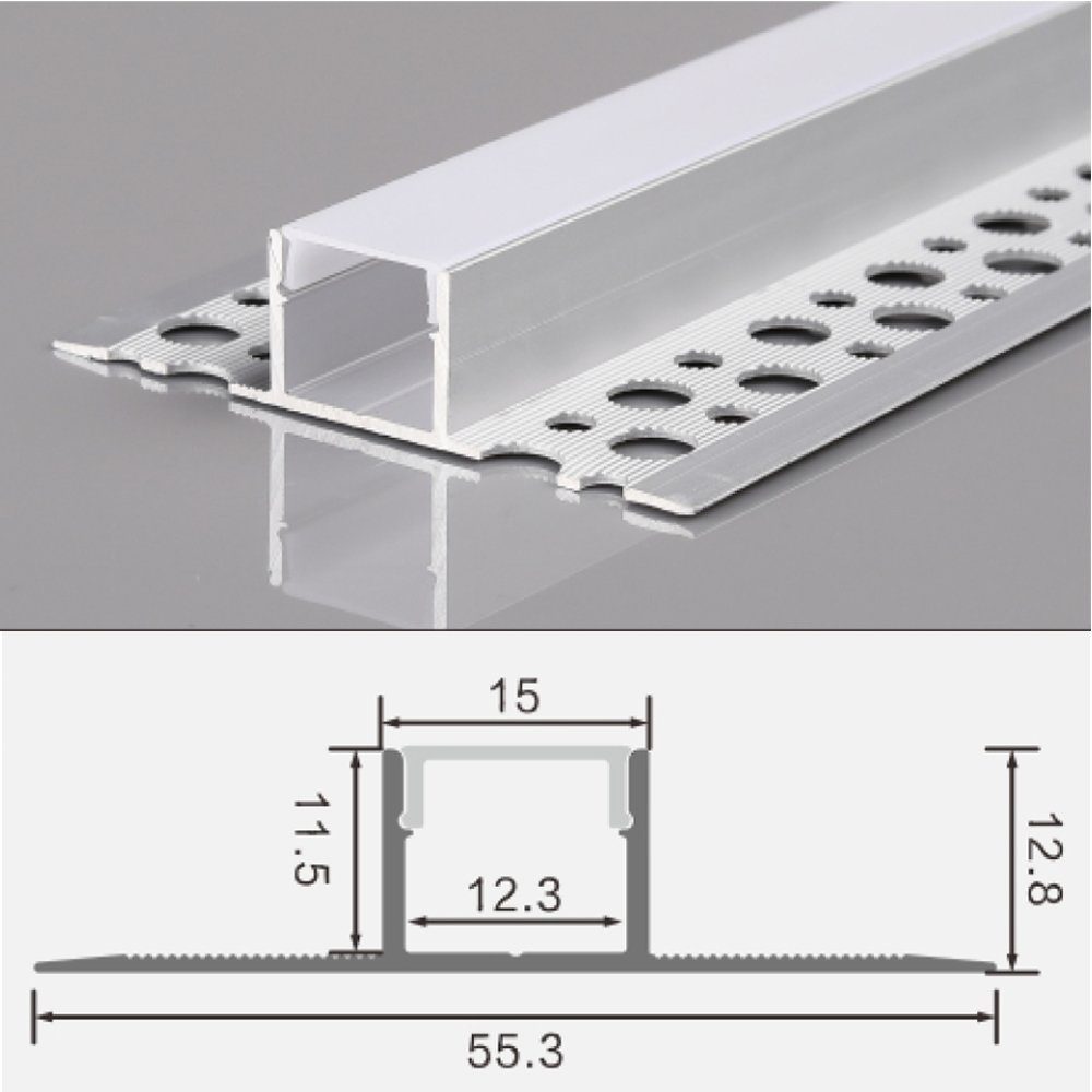 ENERGMiX LED-Stripe-Profil 2m Alu Profile Unterputz günstig online kaufen