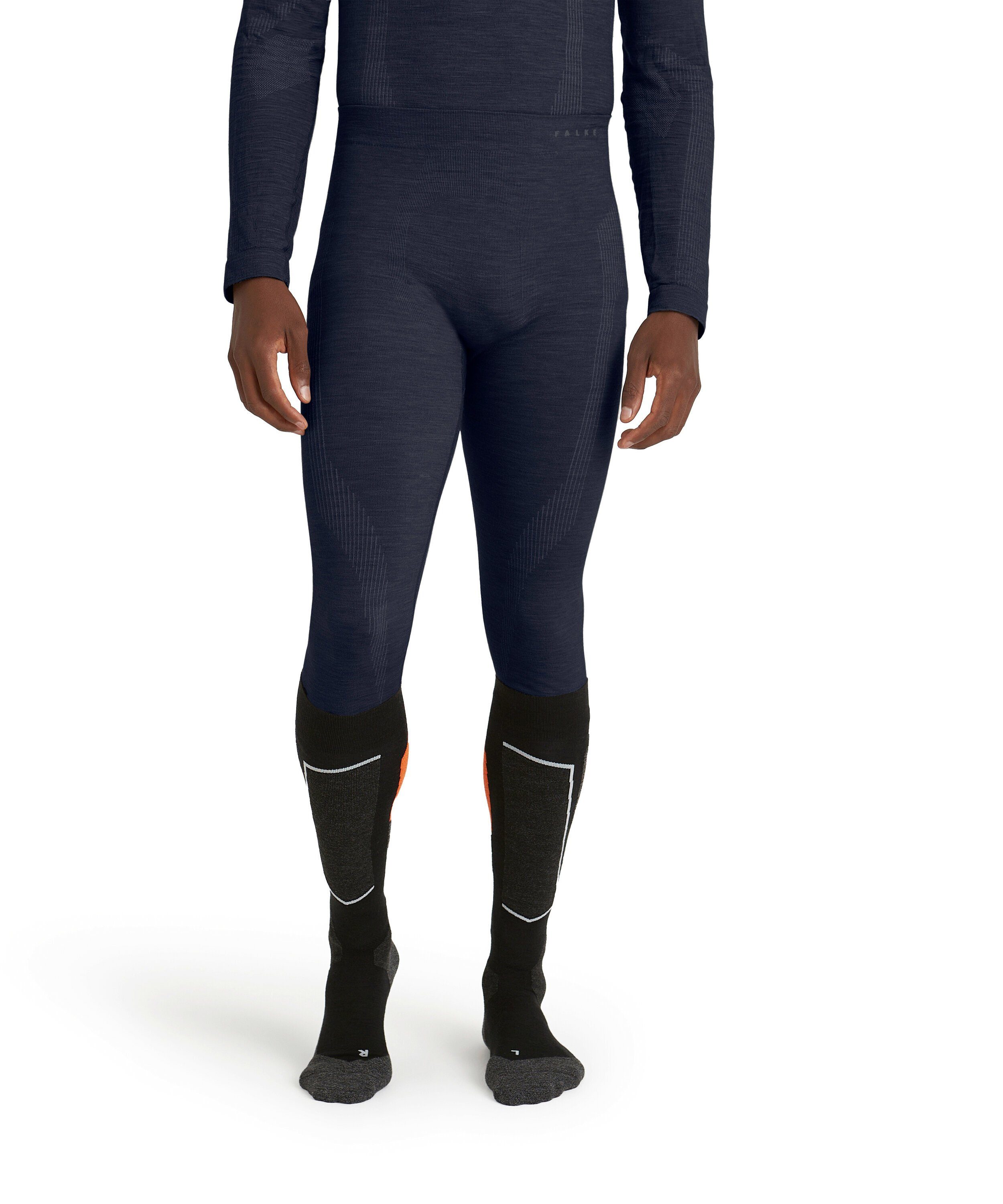 FALKE Thermounterhose Wool-Tech (1-St) aus Merinowolle für kalte bis sehr kalte Temperaturen space blue (6116)