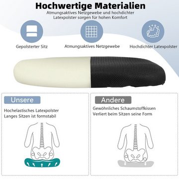 WILGOON Bürostuhl Ergonomisch Schreibtischstuhl mit Lendenwirbelstütze, Chefsessel 150kg, Verstellbarer Kopfstütze, Armlehnen, Drehstuhl Wippfunktion 90°-105°