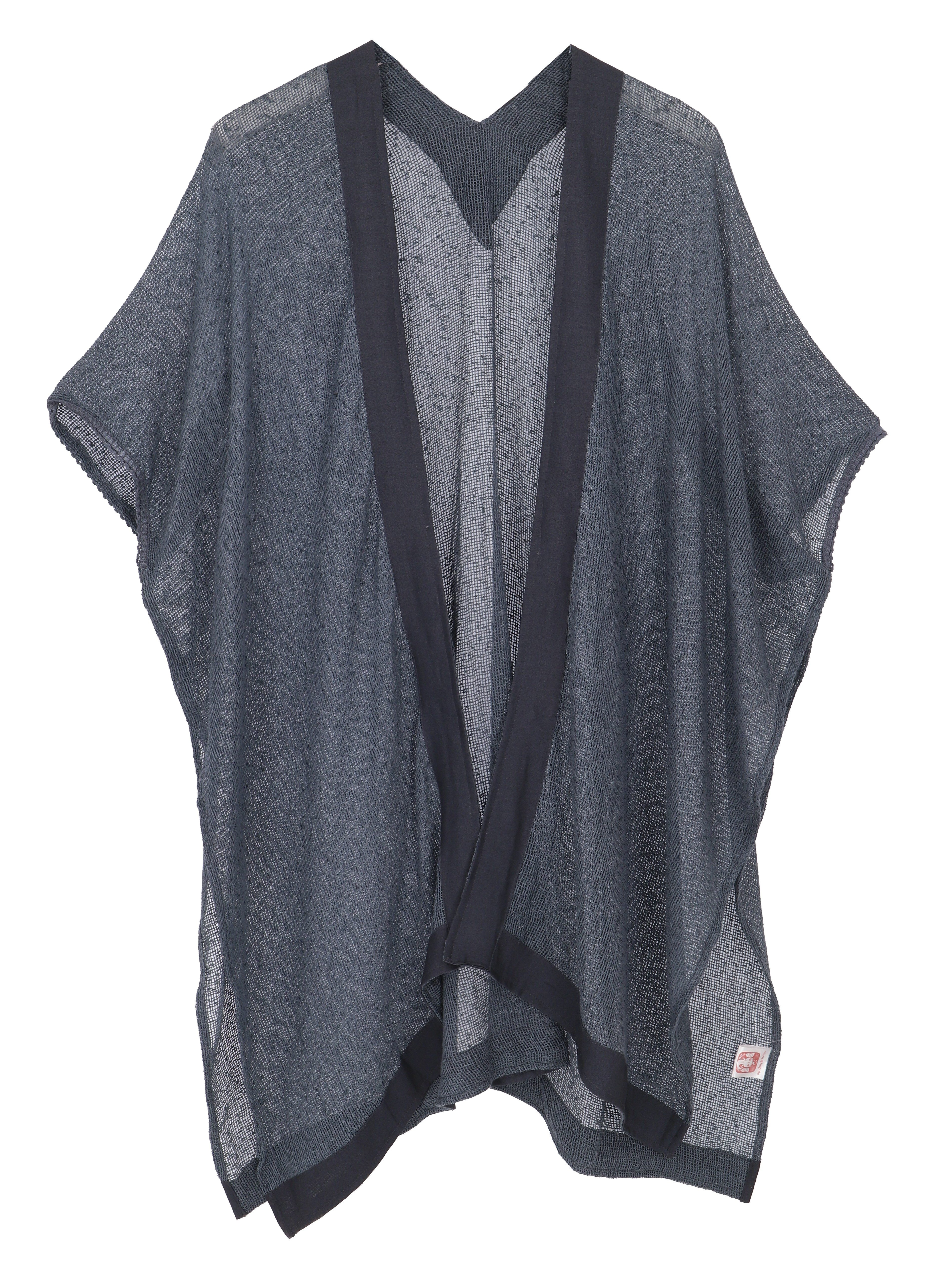 Guru-Shop Langjacke Offener Boho Cardigan, plus size Jacke, Kimono.. Ethno Style