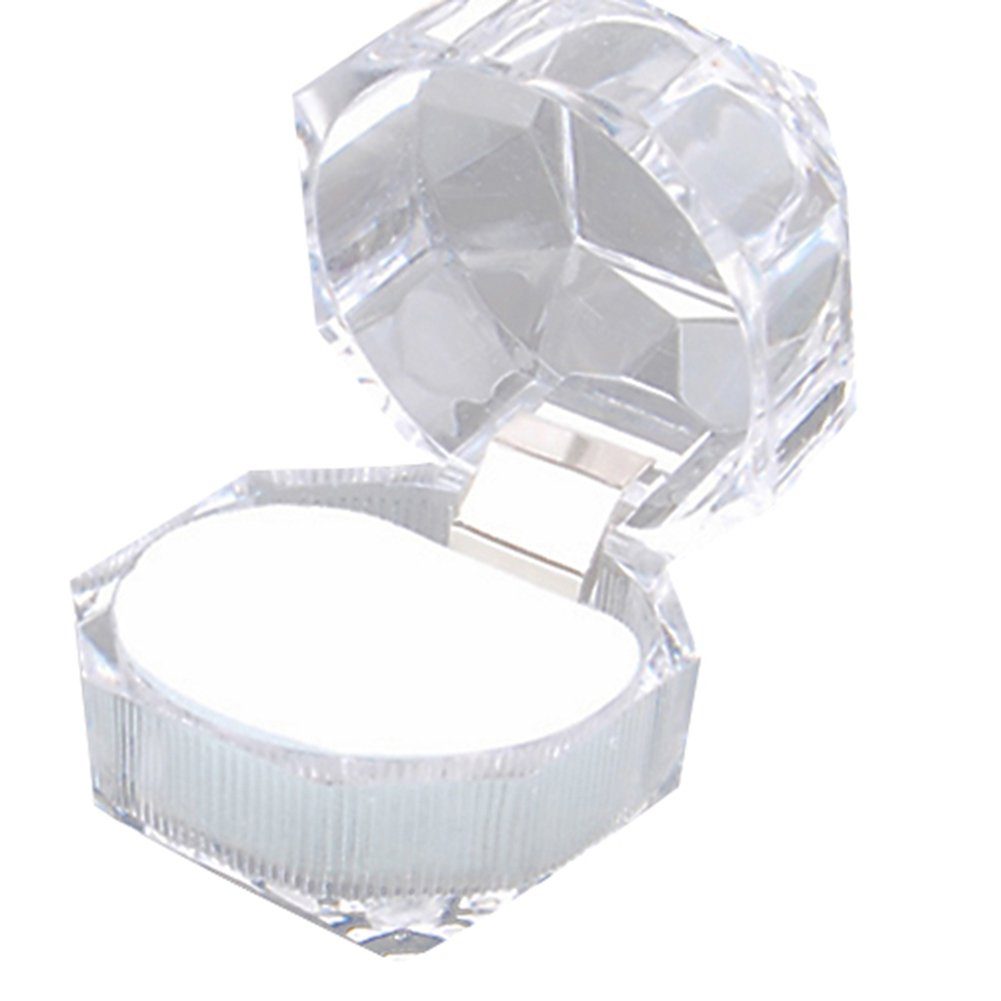 Rutaqian Schmuckkasten Transparente Acryl Schmuckschatulle Aufbewahrungsbox St) Geschenk Ring (2