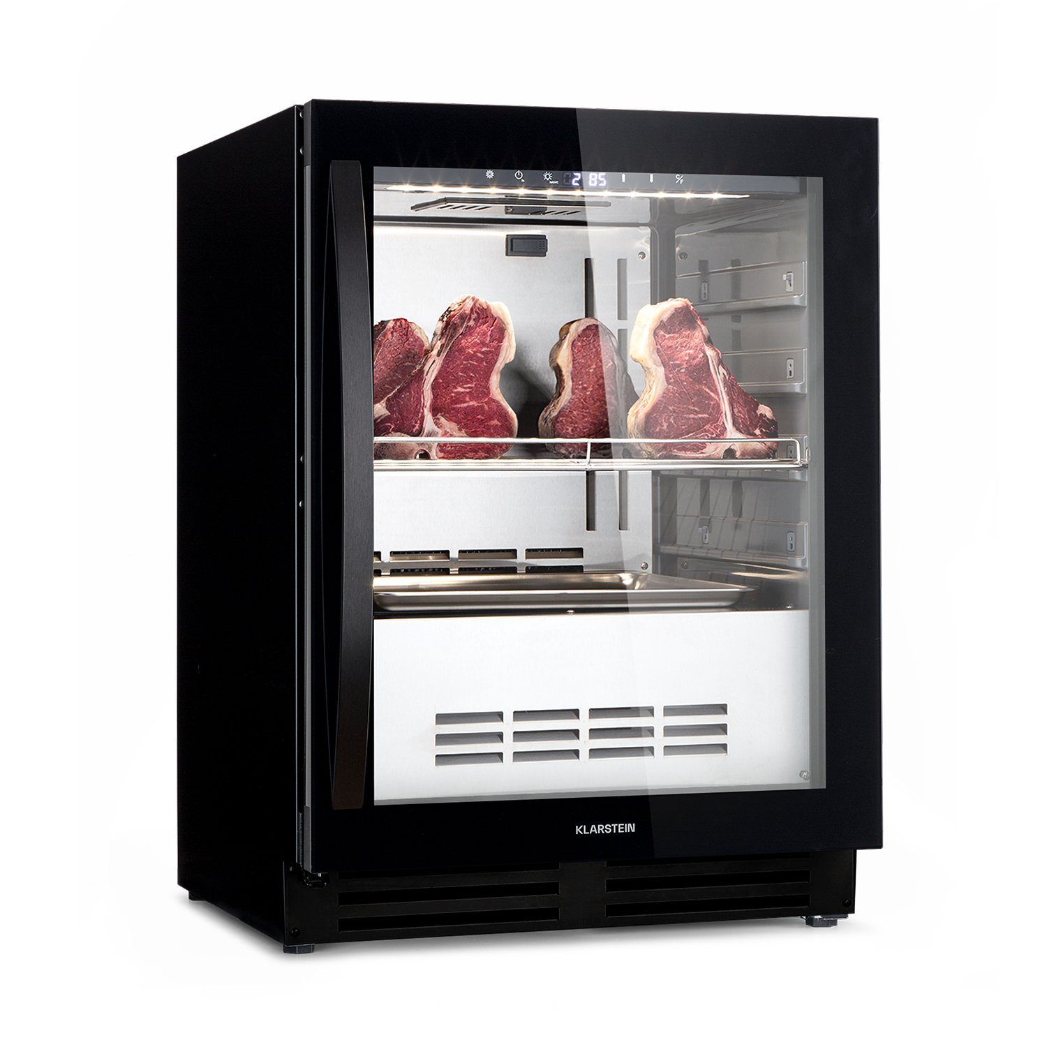 Klarstein Reifeschrank Steakhouse Pro 98, 98 l, Elektrische Fleischkühlschrank LED Touch Kühlen 98 L