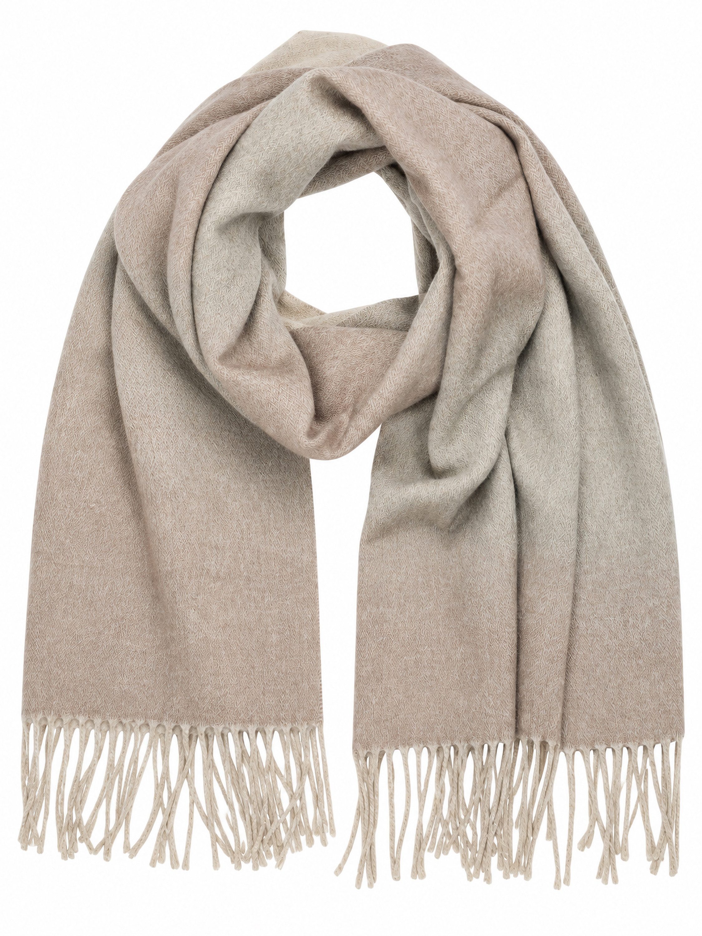 COLLEZIONE ALESSANDRO Wollschal Greige, (1-St), in modischem beige-grau, Made in Italy