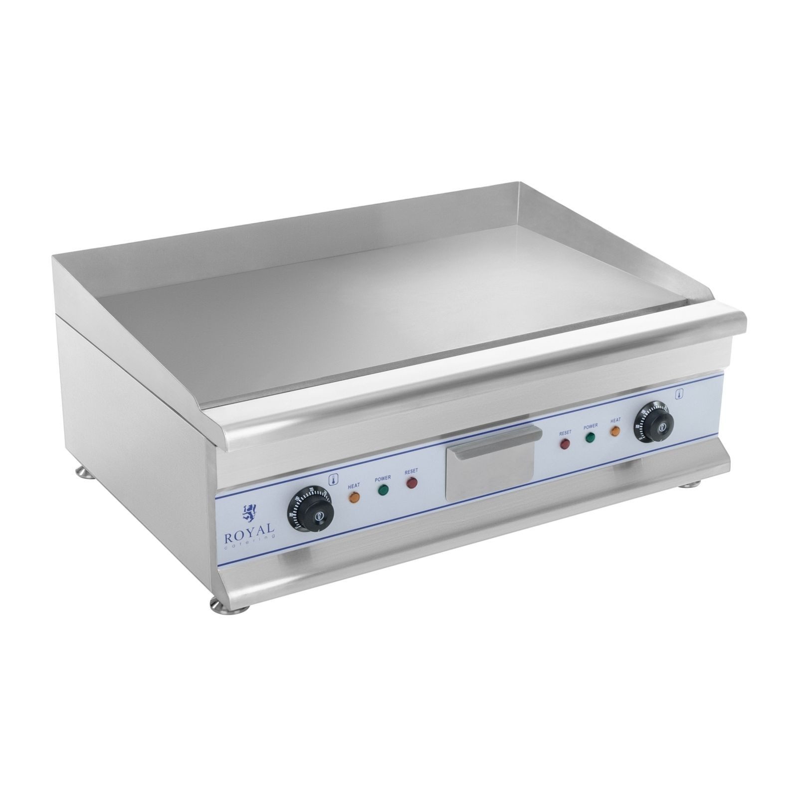 Royal Catering Elektrogrill Elektro Grillplatte Griddleplatte Griddle Bräter Grill 75 cm Glatt 2 x, 6400 W