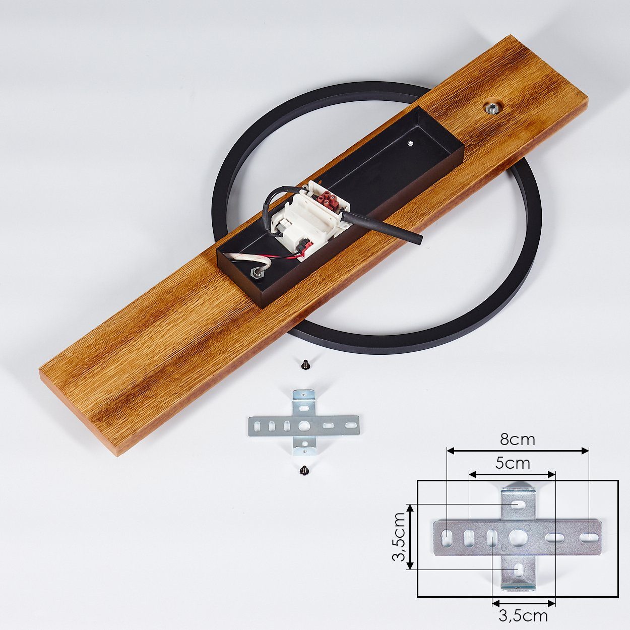 hofstein Deckenleuchte Holz LED Decken Lampen Flur Leuchten Ess Wohn Schlaf Zimmer – Bild 5 von 5
