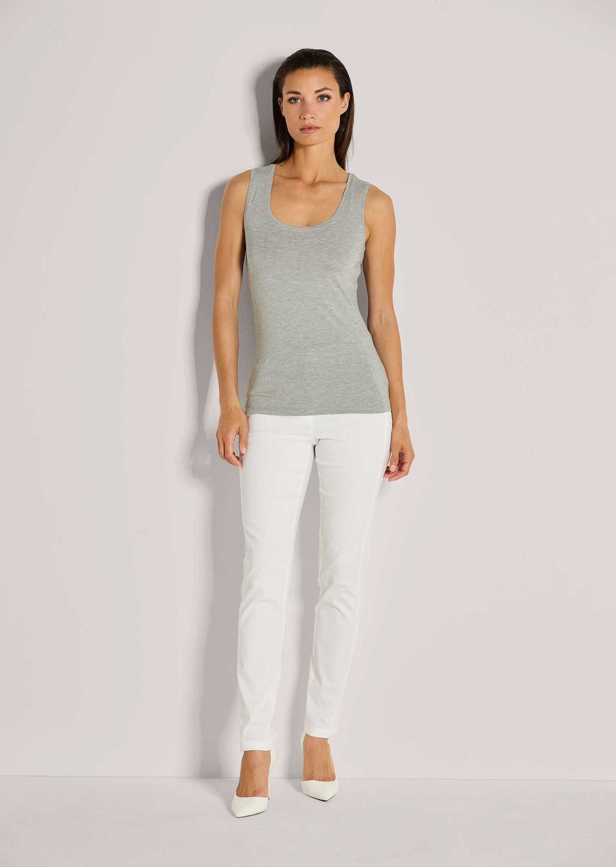 MADELEINE Shirttop Tanktop mit breiten Trägern Tanktop ohne Ärmel und mit breiten Trägern