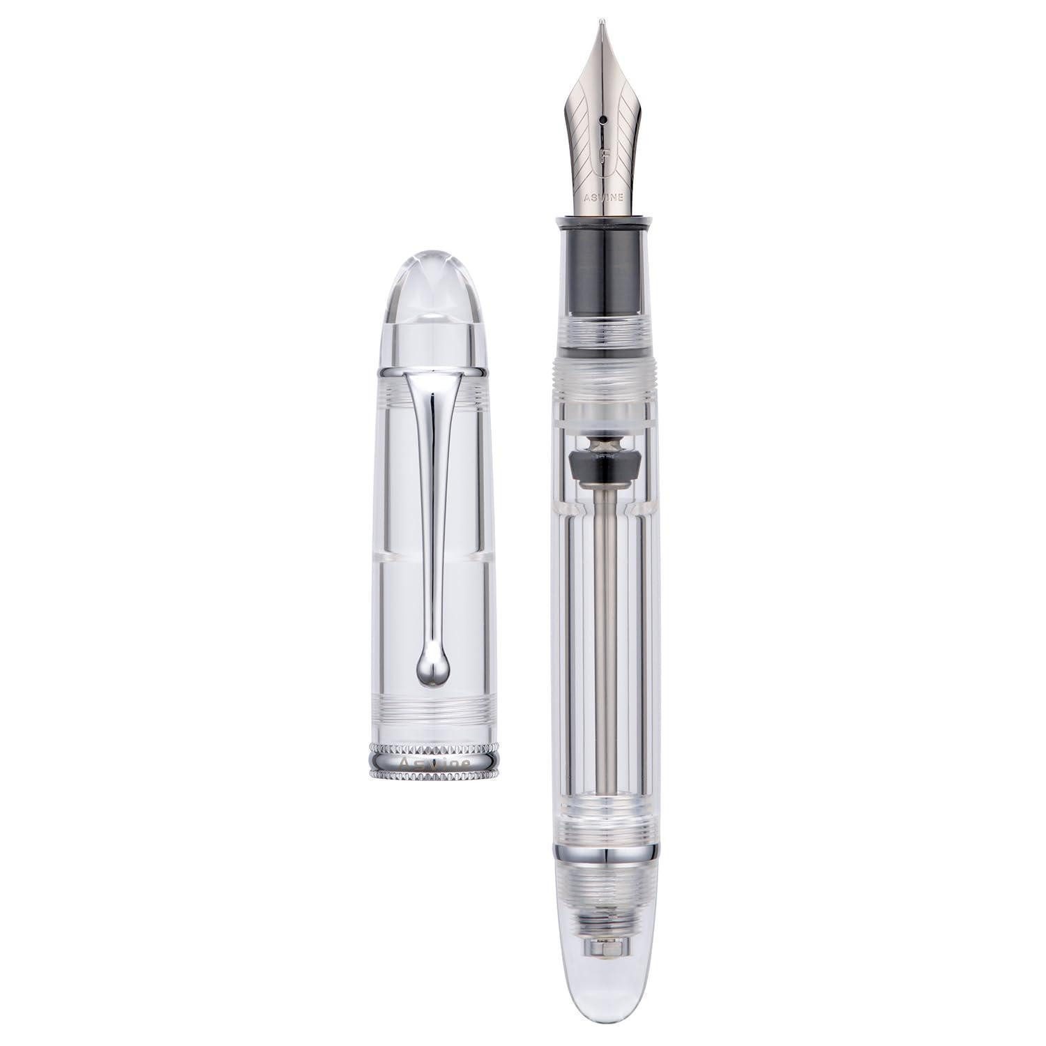 LuxusKollektion Füllfederhalter Füllfederhalter V800 Vakuum transparent silber