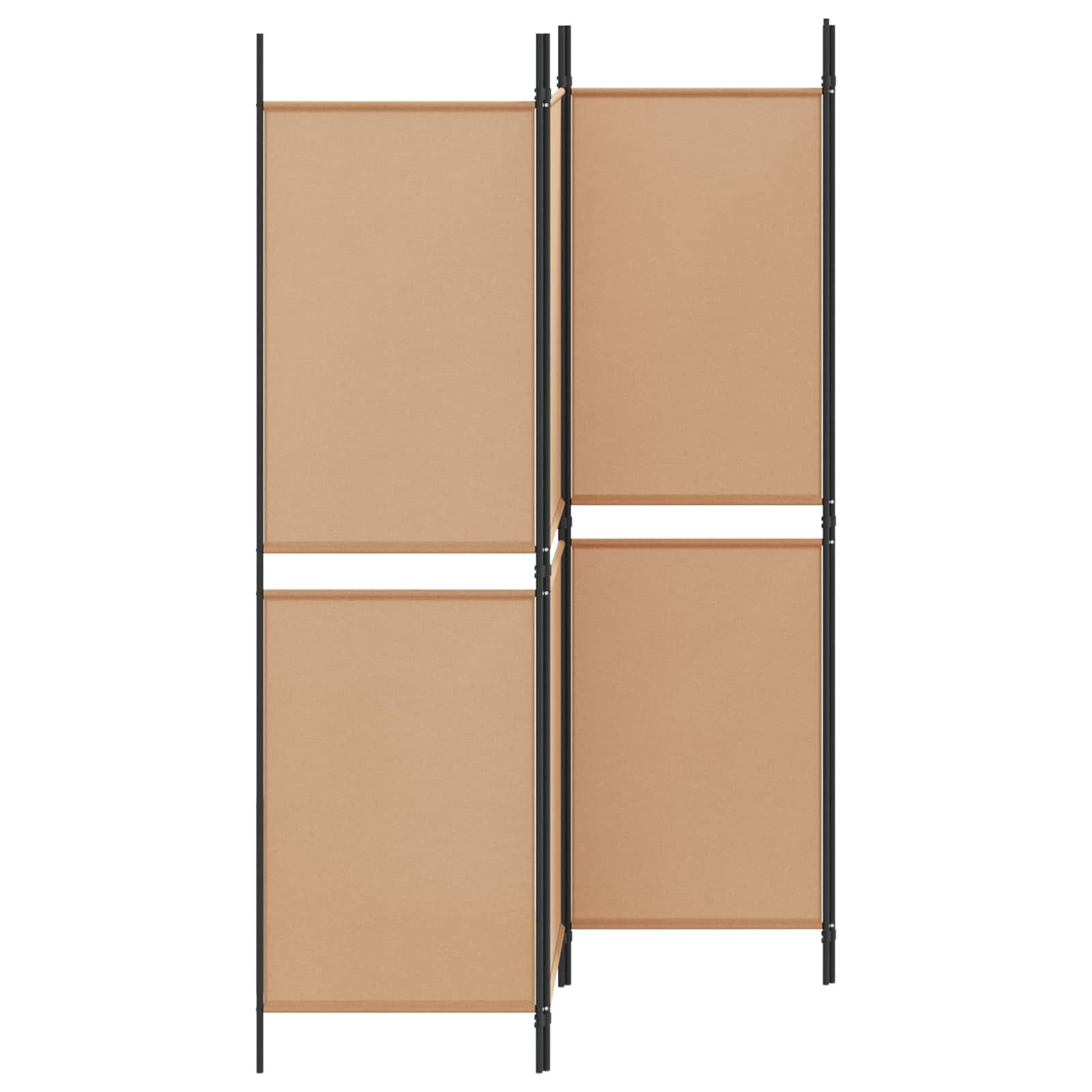 vidaXL Raumteiler 4-teiliger Raumteiler Beige 200 x 180 cm Stoff, 1-tlg.