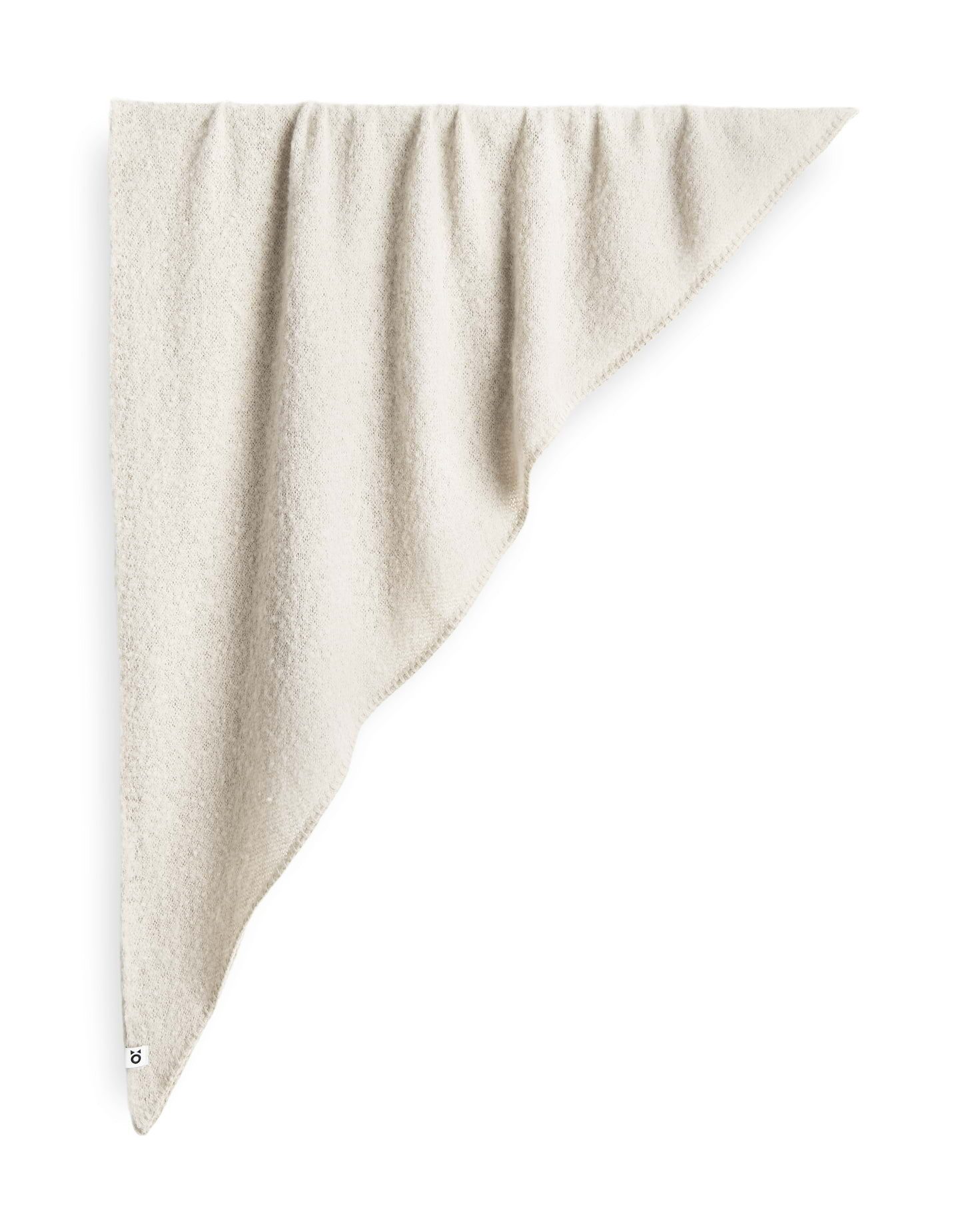 OPUS Dreieckstuch AMADSI aus Bouclé Strick, Logo-Aufnäher, flauschiger Griff, wärmend