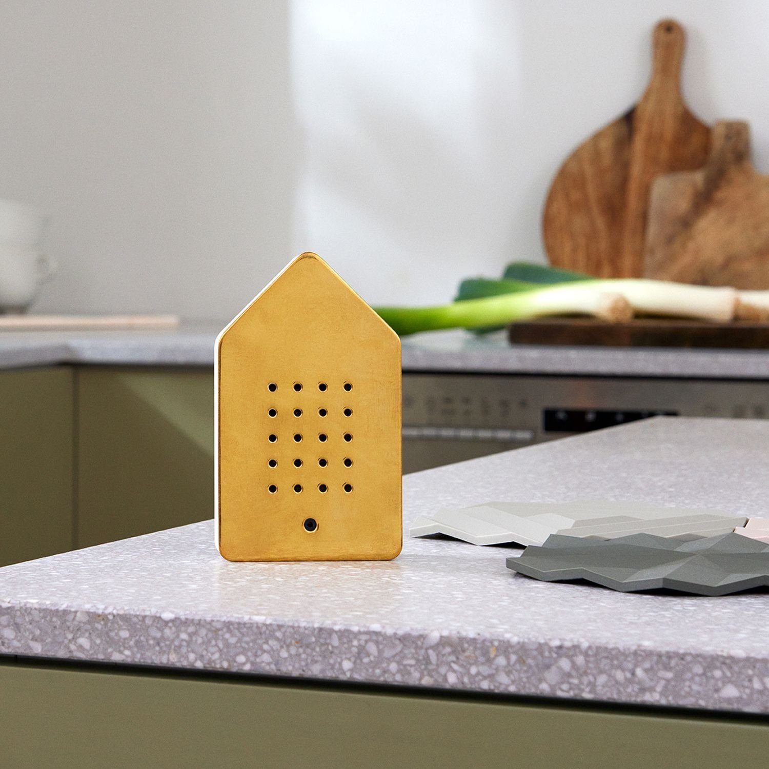 Relaxound GmbH Wanddekoobjekt Birdybox Golden Brass