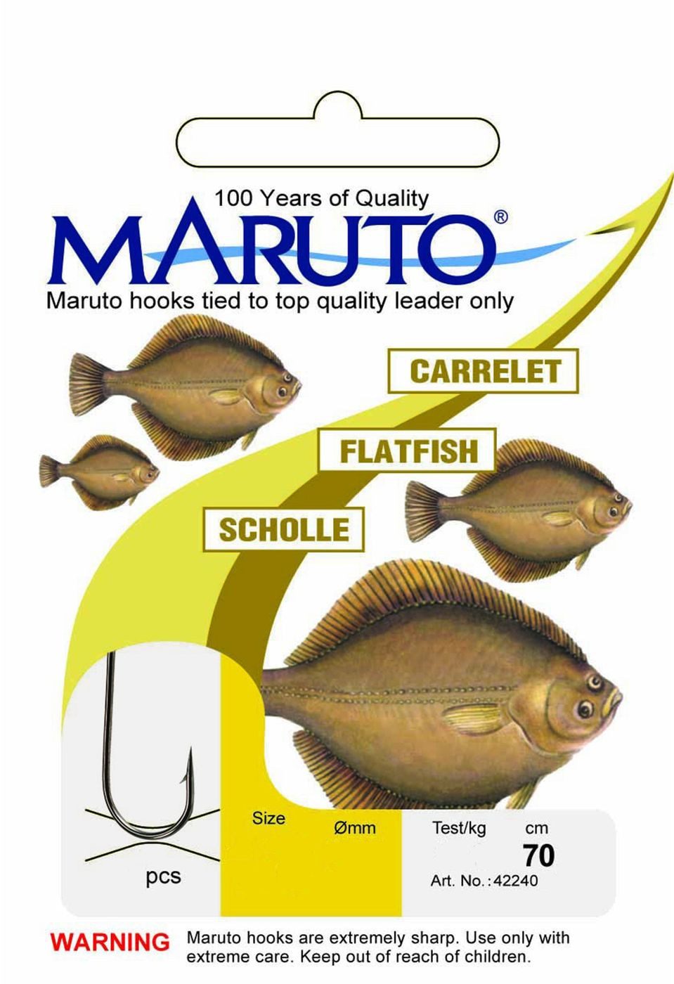 Butthaken Maruto Scholle Plattfischhaken - gebundene Angelhaken