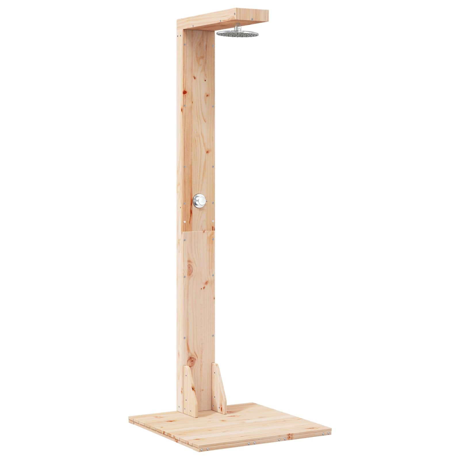 vidaXL Gartendusche 75 x 76 x 210 cm Gartendusche Outdoor-Dusche 210 cm Massivholz Kiefer