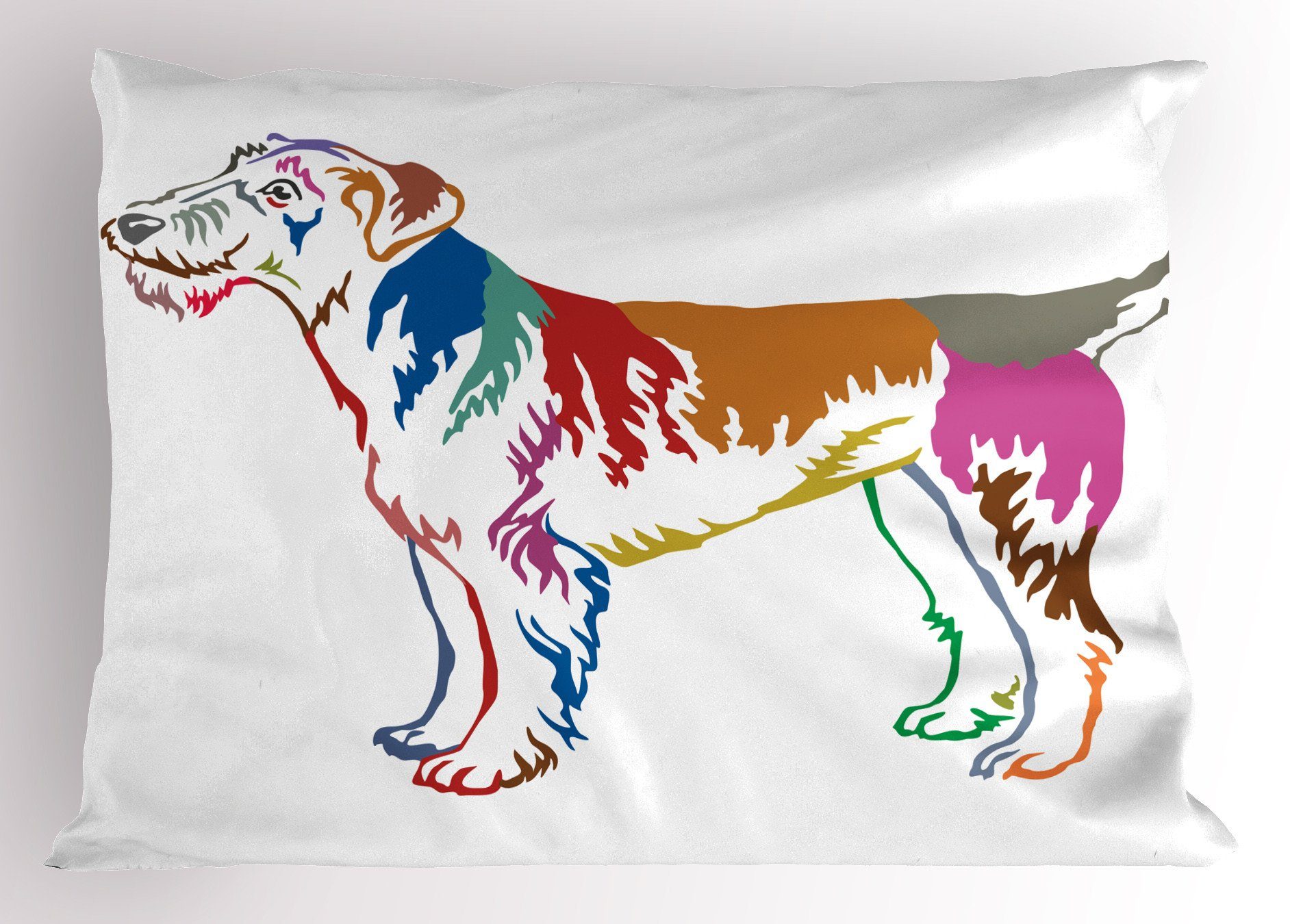 Schatten Kissenbezüge Terrier King Sketch Size Kissenbezug, Dekorativer Abakuhaus (1 Standard Stück), Airedale Gedruckter