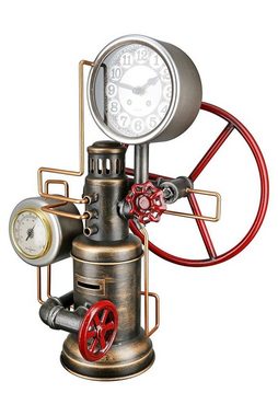 GILDE Spardose und Tischuhr 'Pratos' mit Thermometer - Industrial Loft Steampunk, (1-tlg)