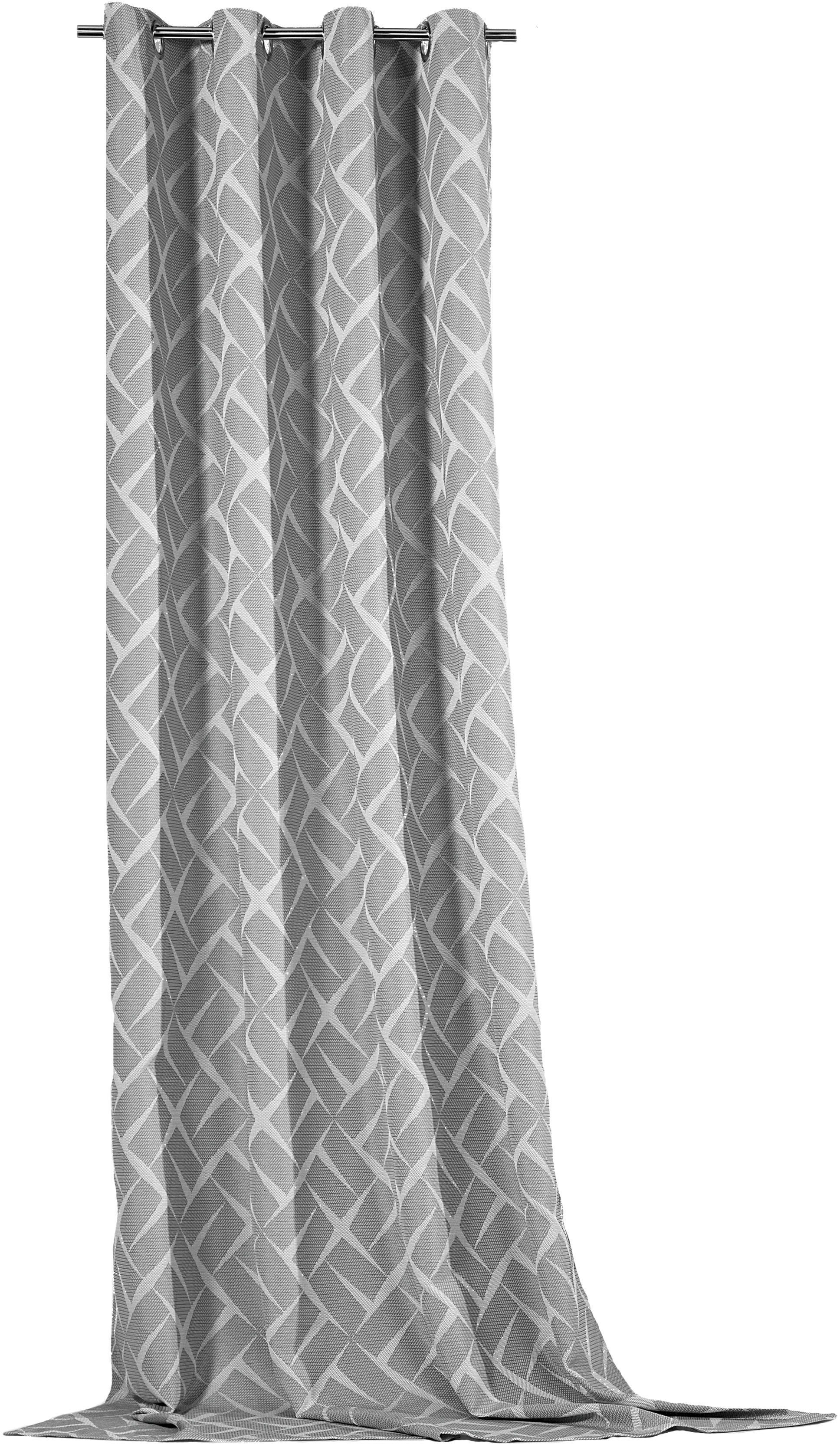 Vorhang Jasper, Weckbrodt, Ösen (1 St), blickdicht, Jacquard, blickdicht, Jacquard, strukturierte Oberfläche, mit tollem 3D Effekt grau | Fertiggardinen
