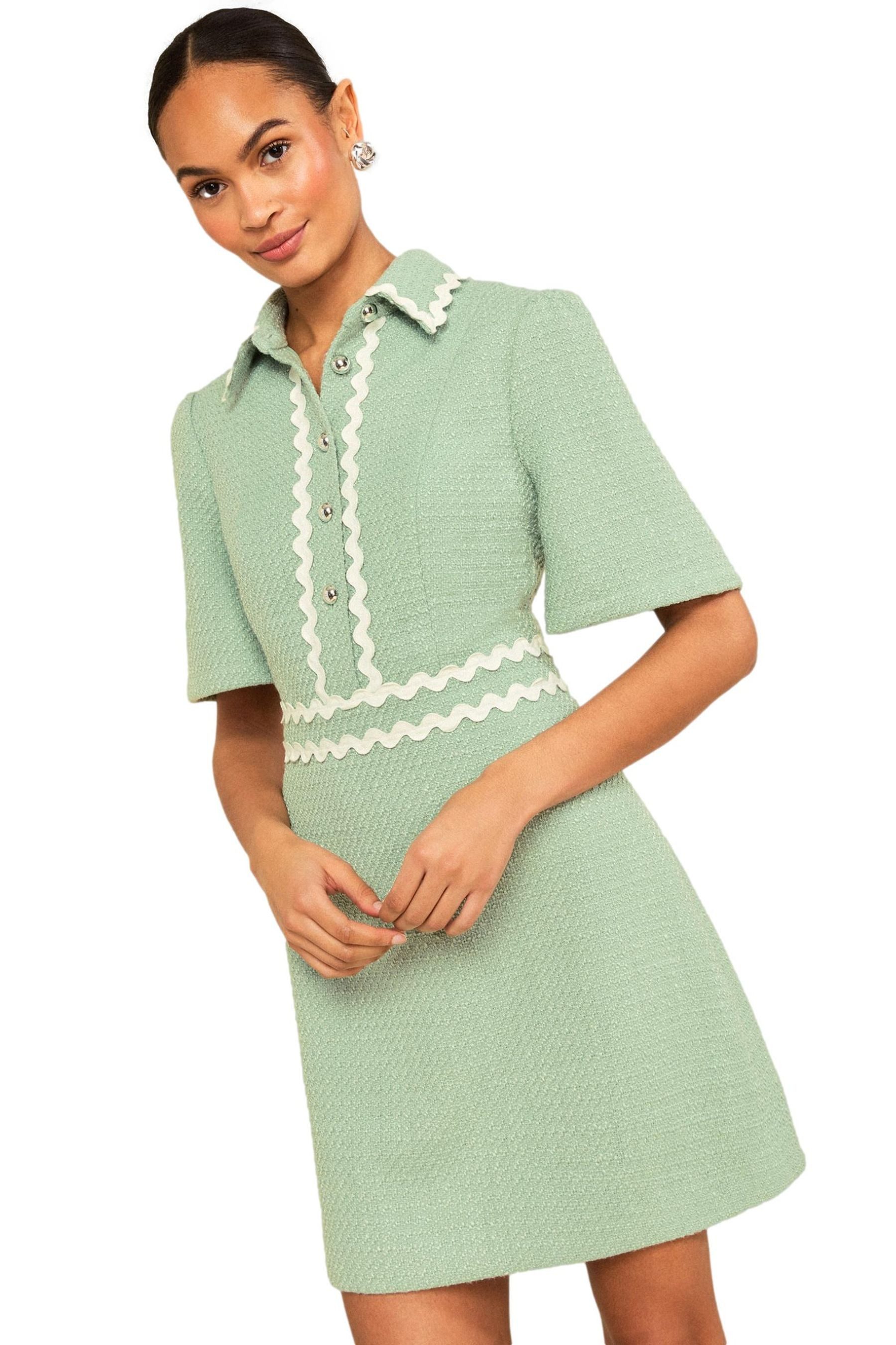 Love & Roses Minikleid Love & Roses Bouclé-Minikleid, Bogenkante, Regular (1-tlg)