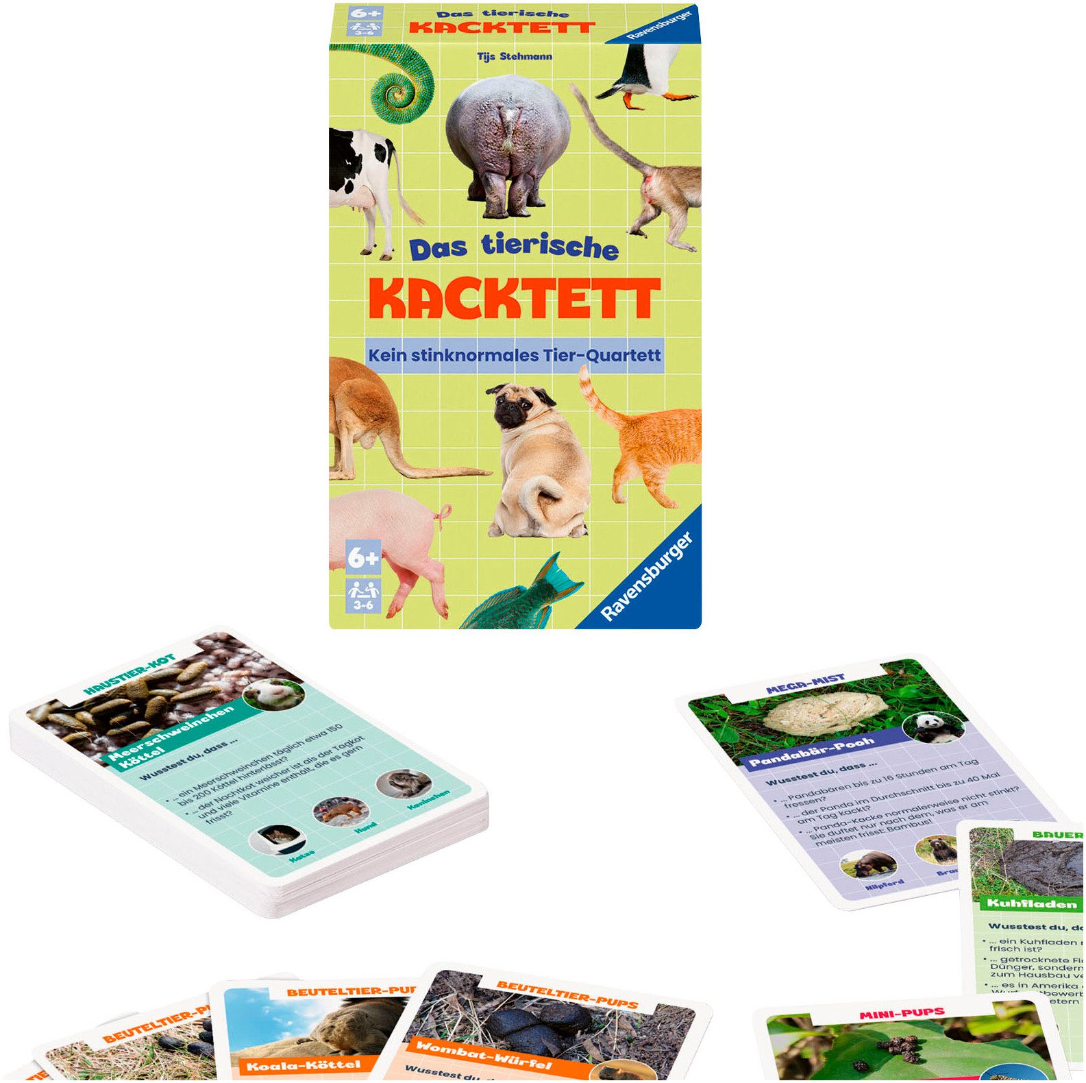 Ravensburger Spiel Das tierische Kacktett, Kinderspiel, Made in Europe