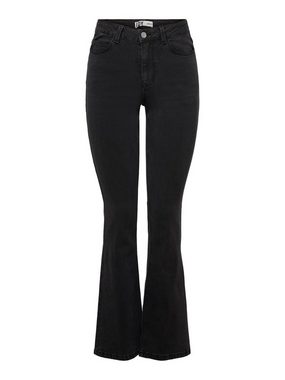 JACQUELINE de YONG Schlagjeans Flared Denim Jeans High Waist Schlaghose JDYNEWFLORA 6781 in Grau