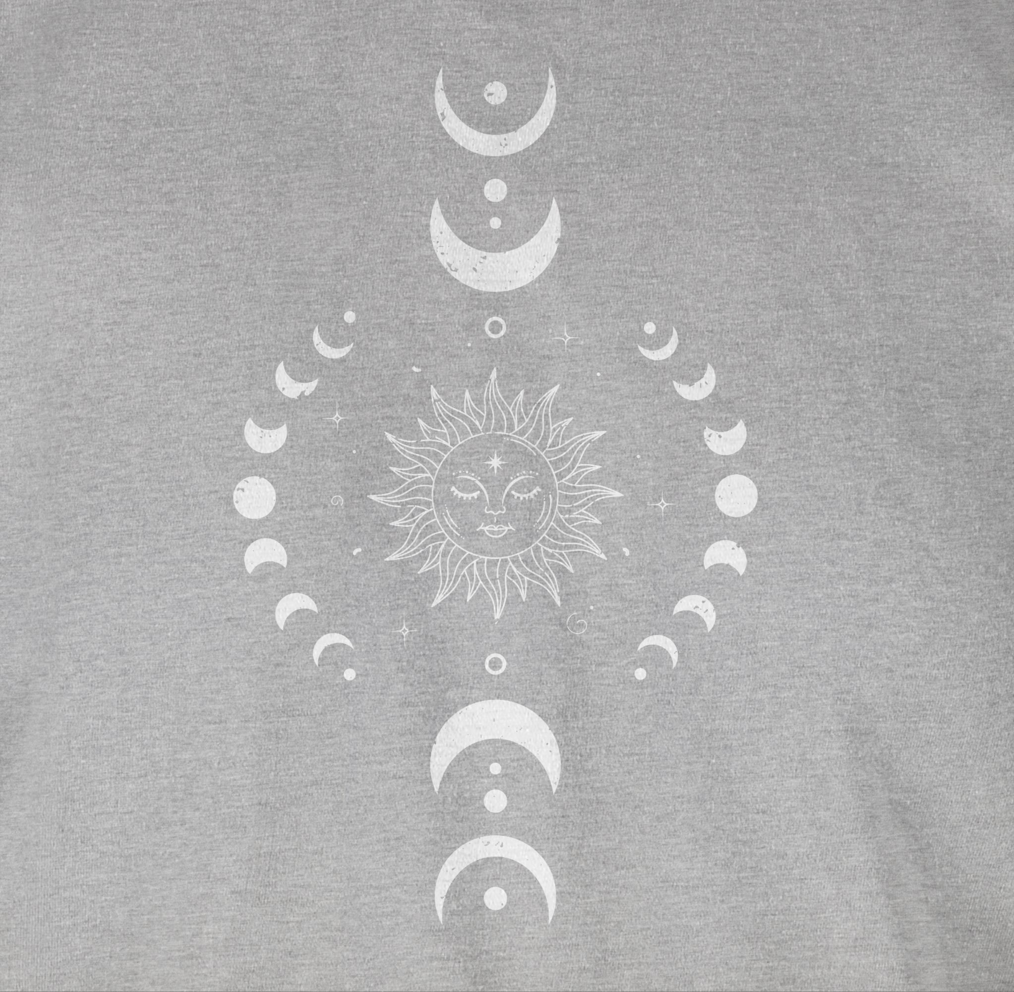Shirtracer Rundhalsshirt Yoga Namaste Mandala Chakra Mondphase Yoga günstig online kaufen