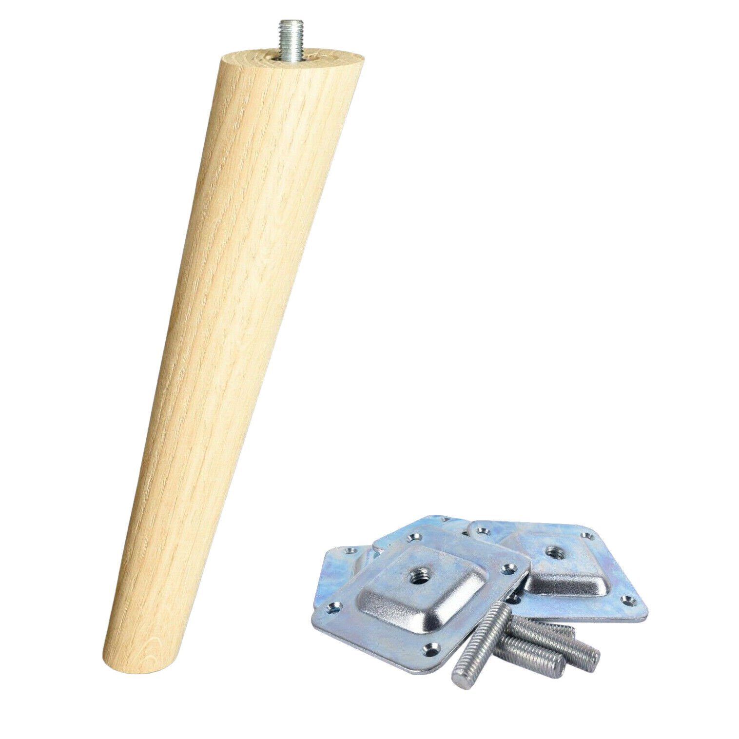 Prima-Online Möbelfuß Möbelfüße Holzfüße Eiche Sofafüße Möbelbeine Schräg/Gerade 10-25cm