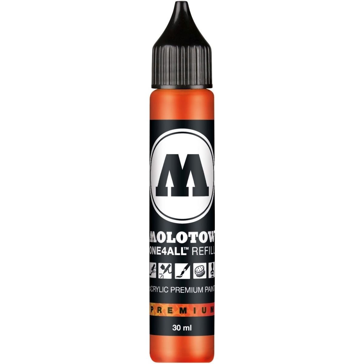 MOLOTOW Füllhalter Nachfülltinte One4All für Permanentmarker 30ml neonorange fluorecent