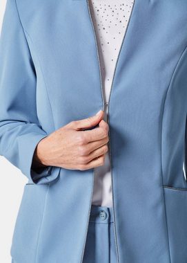 GOLDNER Blouson Blazer mit feinen Kontrastpaspeln