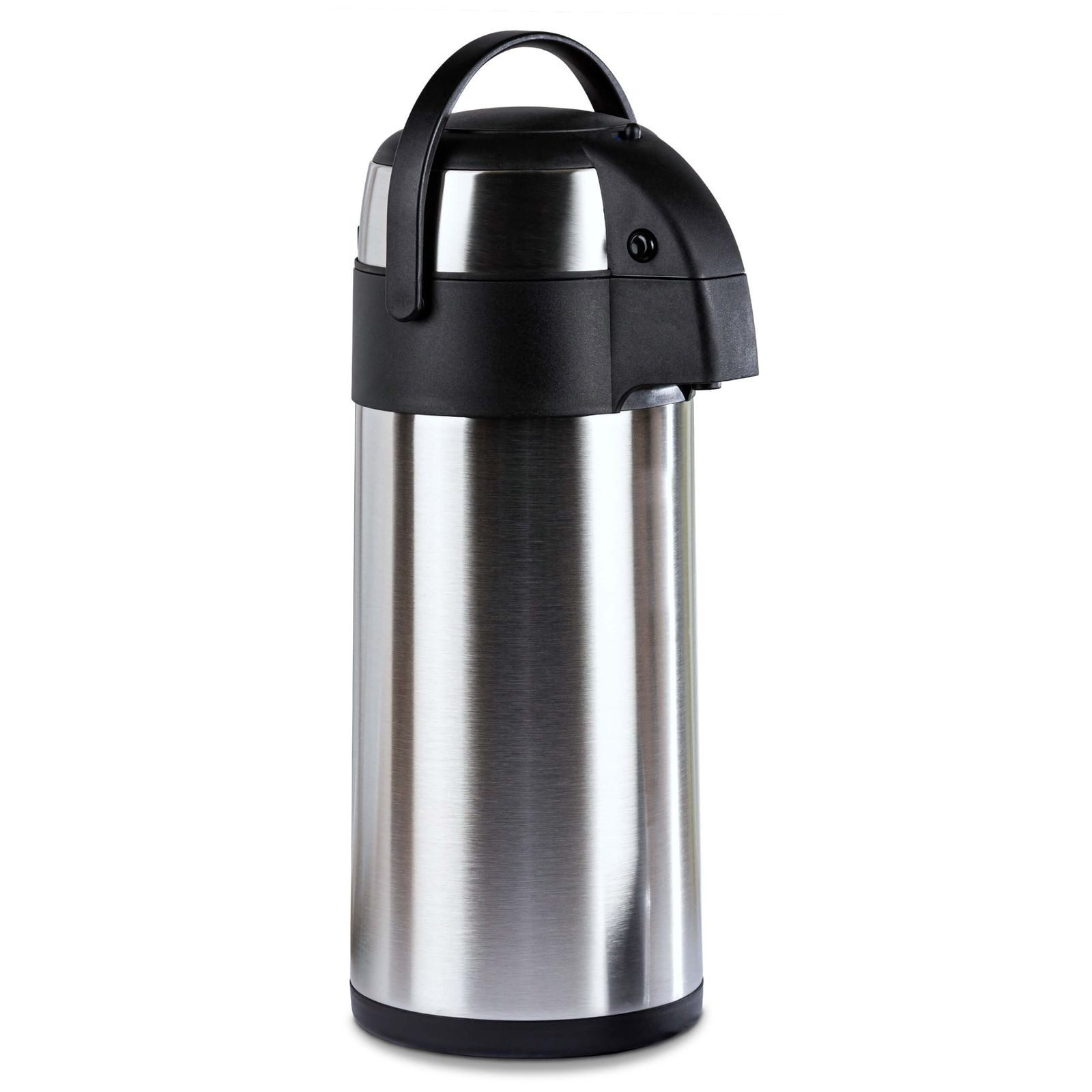 Gravidus Pump-Isolierkanne Edelstahl Airport Pumpkanne, 5 Liter- doppelwandig, auslaufsicher