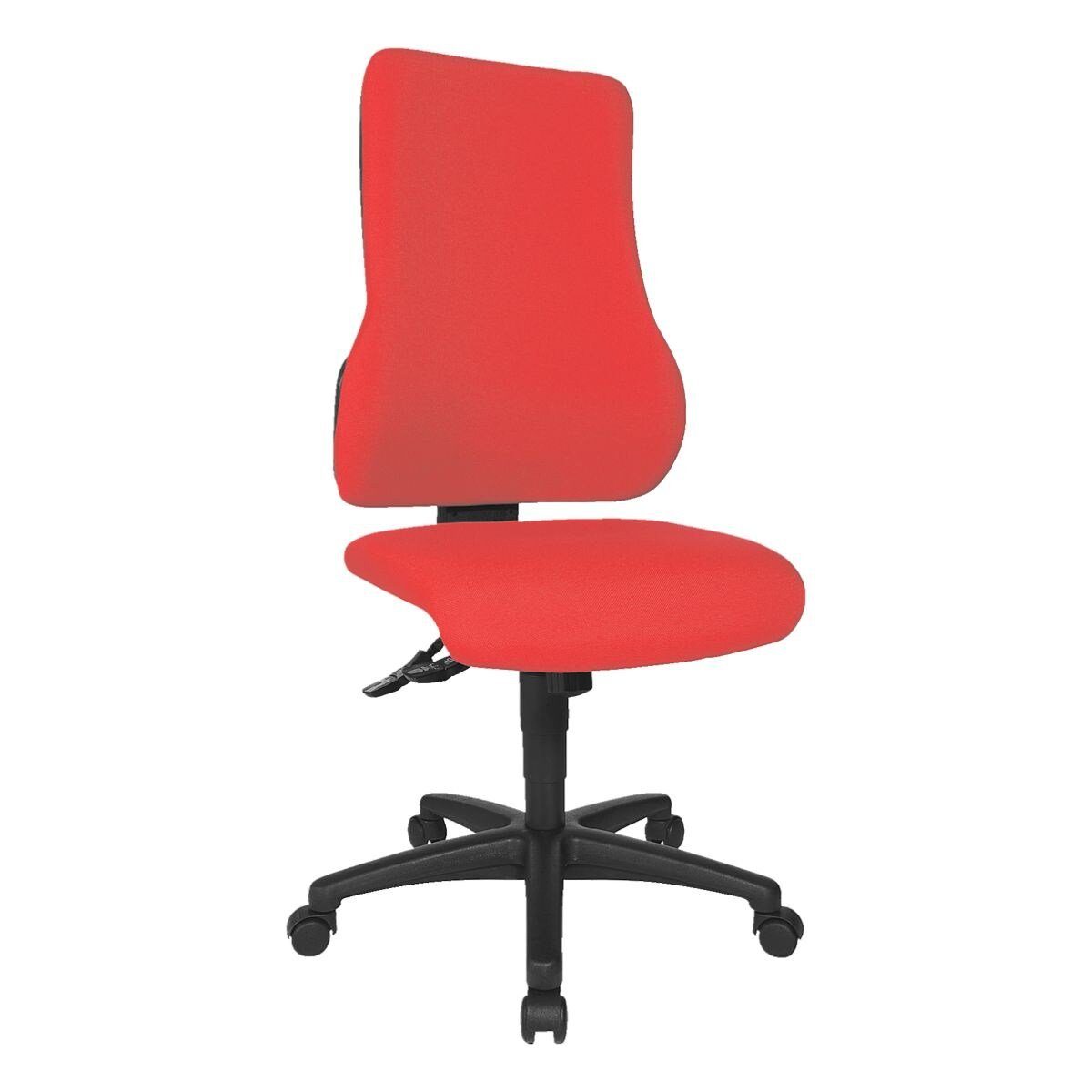 TOPSTAR Schreibtischstuhl Armlehnen) Top-Point und SY, Flachsitz mit rot Synchronmechanik, (ohne