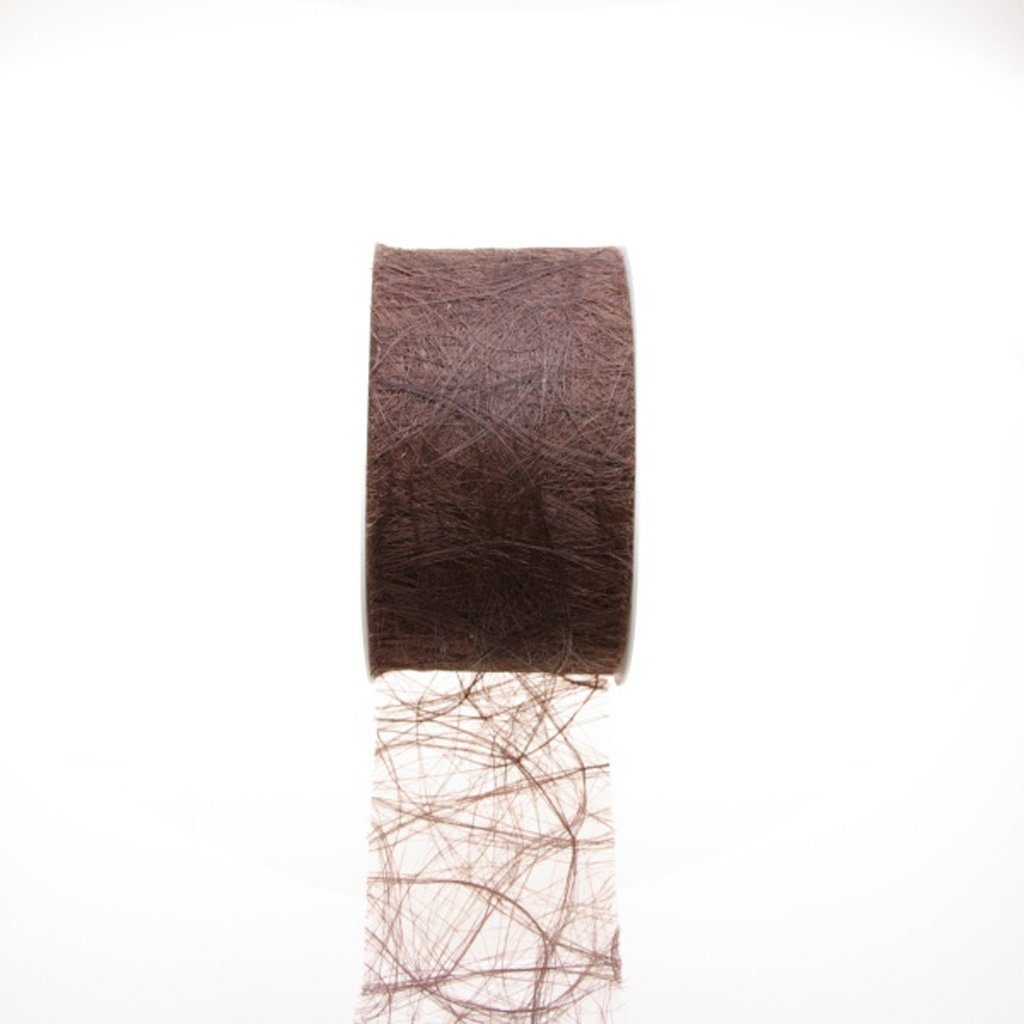 Deko AS Tischläufer Sizoweb Tischband-Hussenband-schokolade-7,9 cm-50 Meter auf der Rolle-