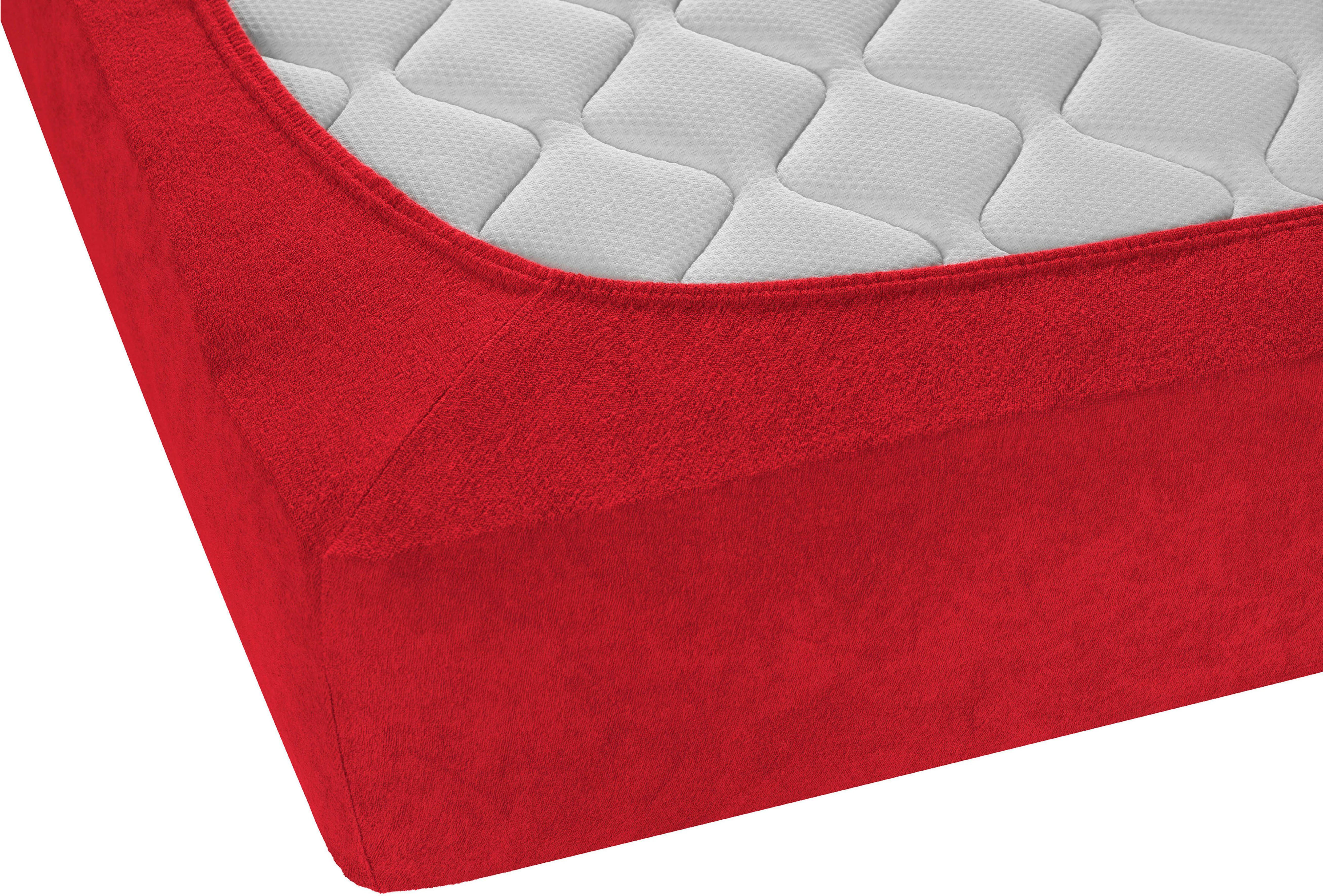 Biberna Spannbettlaken 0012344 Premium Frottee-Stretch Spannbetttuch 80% Baumwolle, Frottee, Gummizug: rundum, (1 Stück), Frottee-Stretch, Rundumgummi, bügelfre – Bild 5 von 5