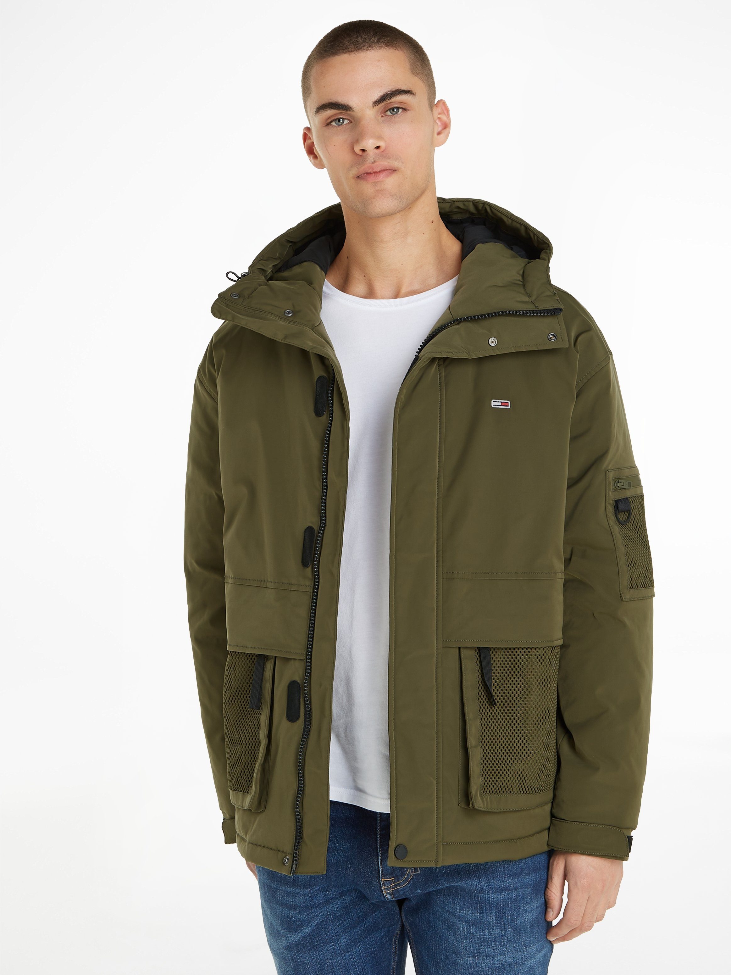 TECH Blouson JACKET TJM Tommy Jeans Drab Olive Green