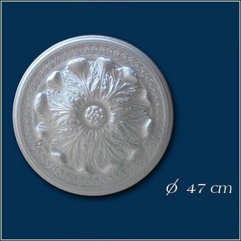 PROVISTON Wanddekoobjekt Stuckrosette, Polystyrol, Durchmesser mm, Weiß 470
