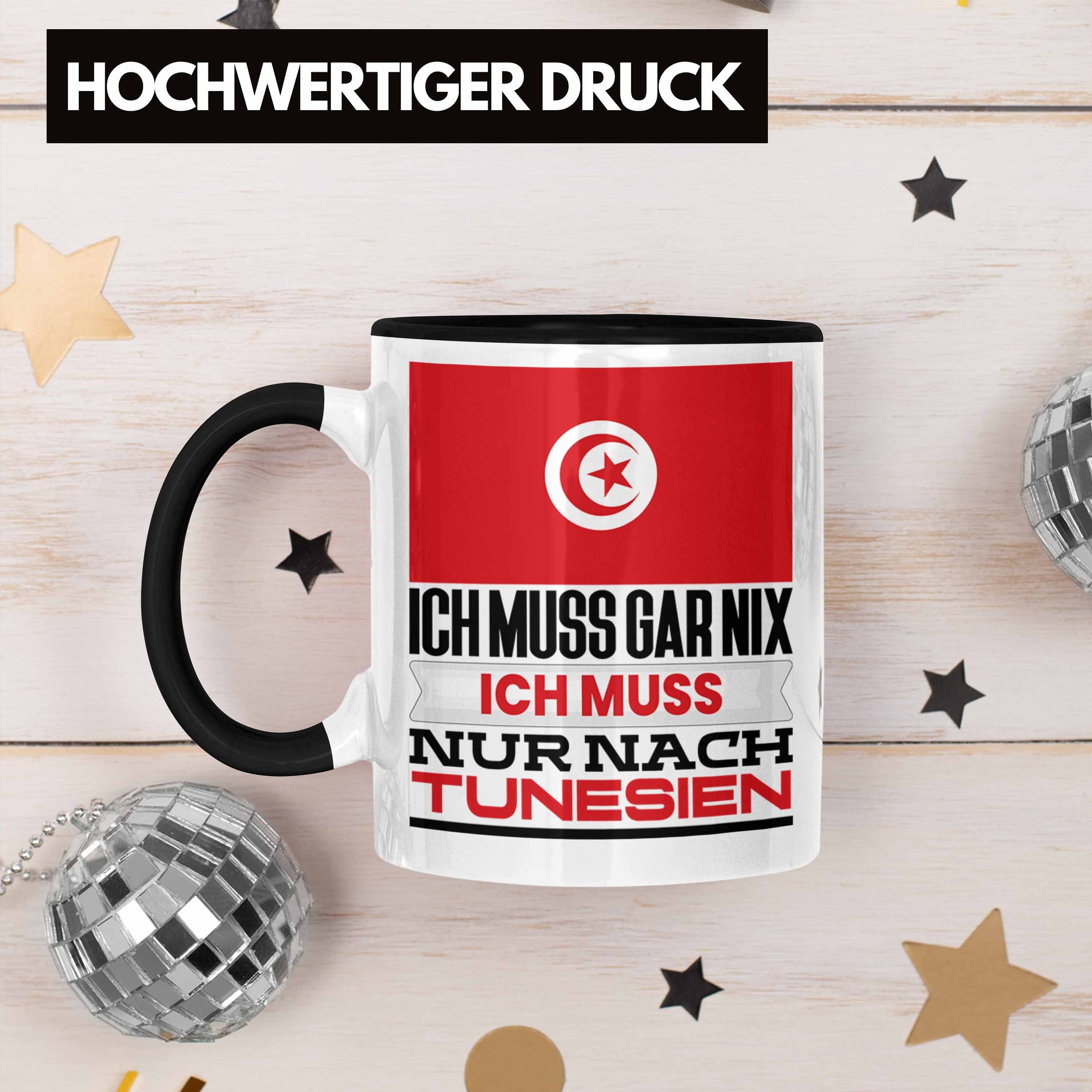 Geburtstag Urlaub Schwarz Geschenk Geschenkidee Ich Trendation für Tasse Tunesien Tasse Tunesen