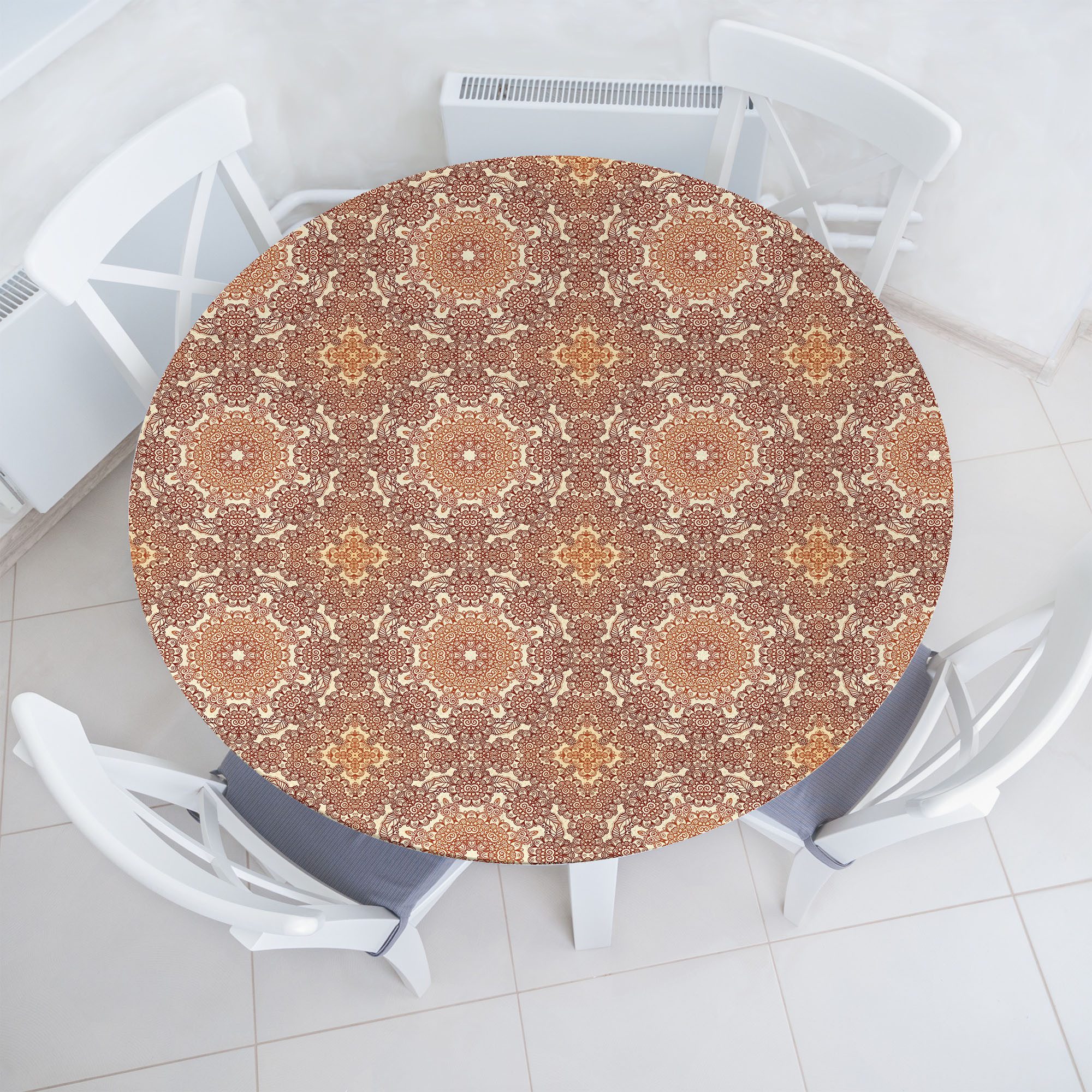 Tischdecke Rundum-elastische Stofftischdecke