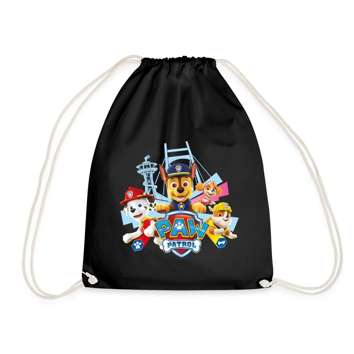Spreadshirt Turnbeutel Paw Patrol Logo Turnbeutel günstig online kaufen