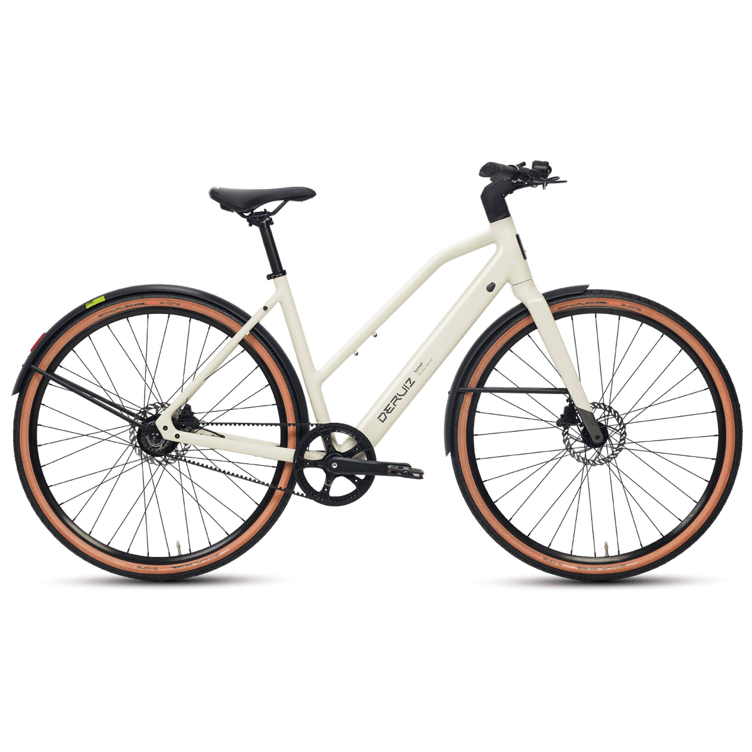 DERUIZ E-Bike Cityrad 2025 Turmali 48.5&52&58cm Ebike sale für Damen und Herren, 1 Gang, Heckmotor, 360 Wh, 36v großer Kapazität, nur 18,5kg, Stadtetauglich