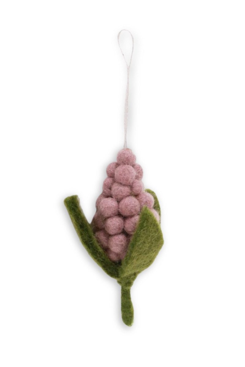 Gry & Sif Hängedekoration Filzanhänger - HYAZINTHE - weiß, lavender, hellblau