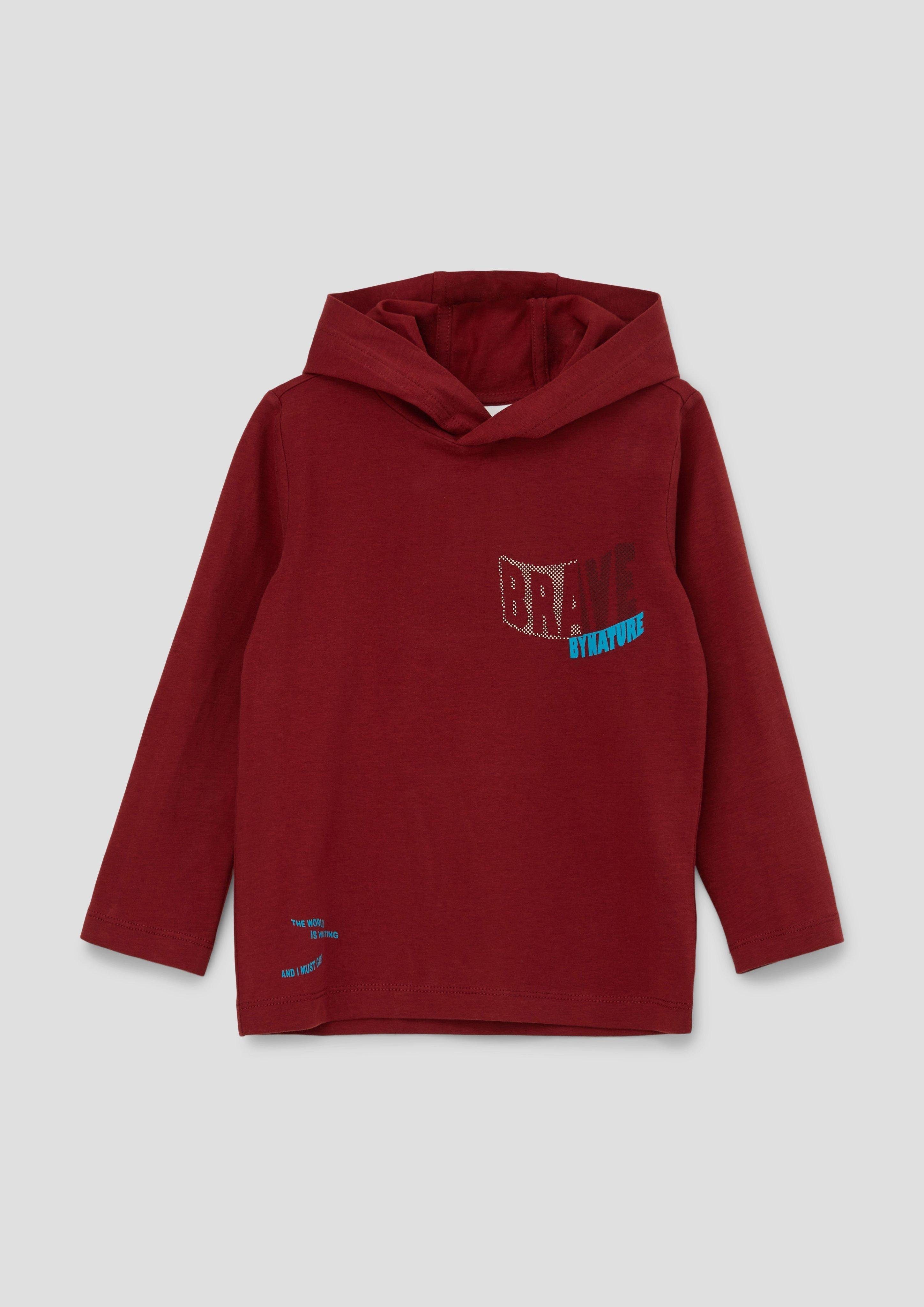 Langarmshirt Longsleeve mit Kapuze